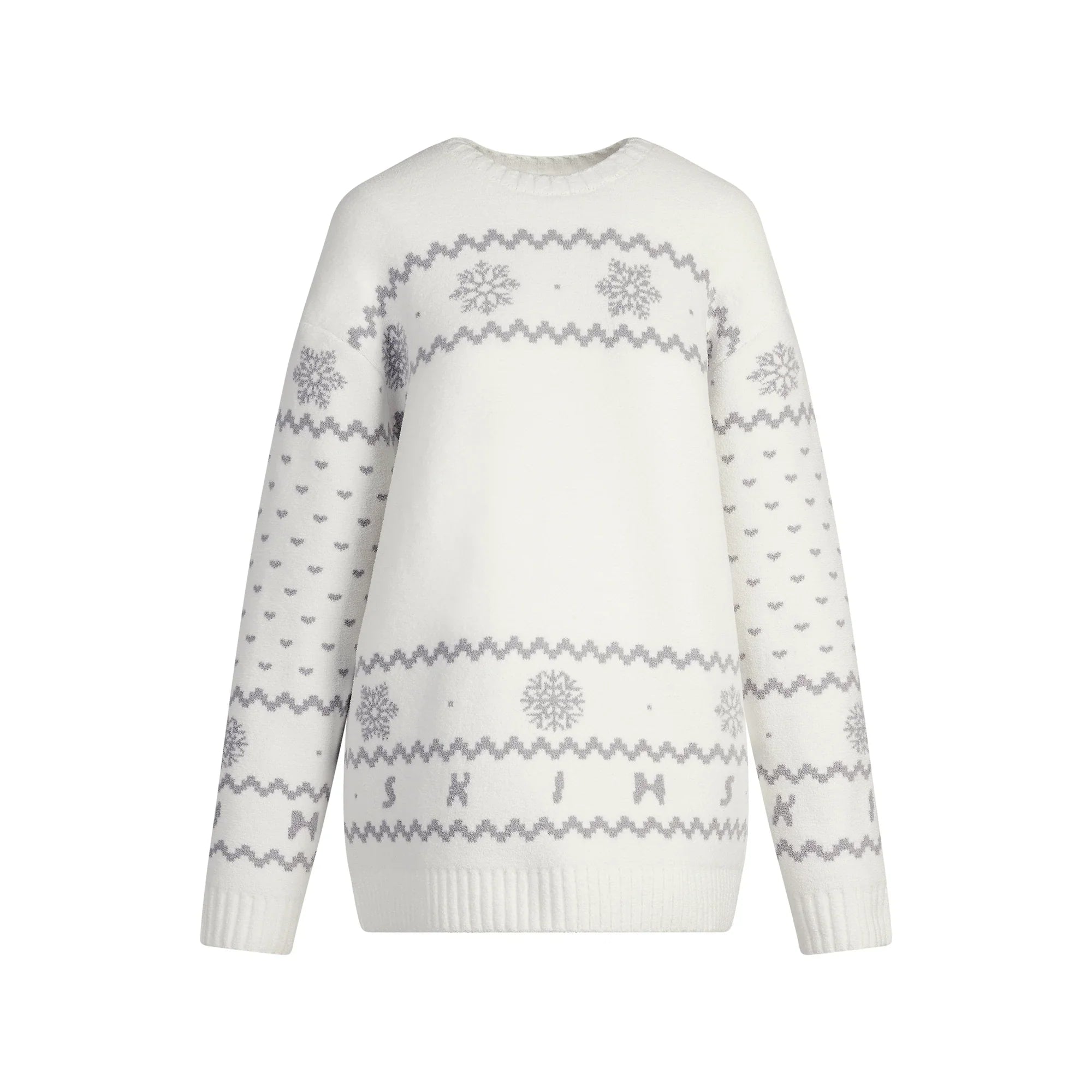 SKIMS COZY LIGHT CREWNECK PULLOVER | MARBLE HEART FAIR ISLE - Sneaker Türkiye