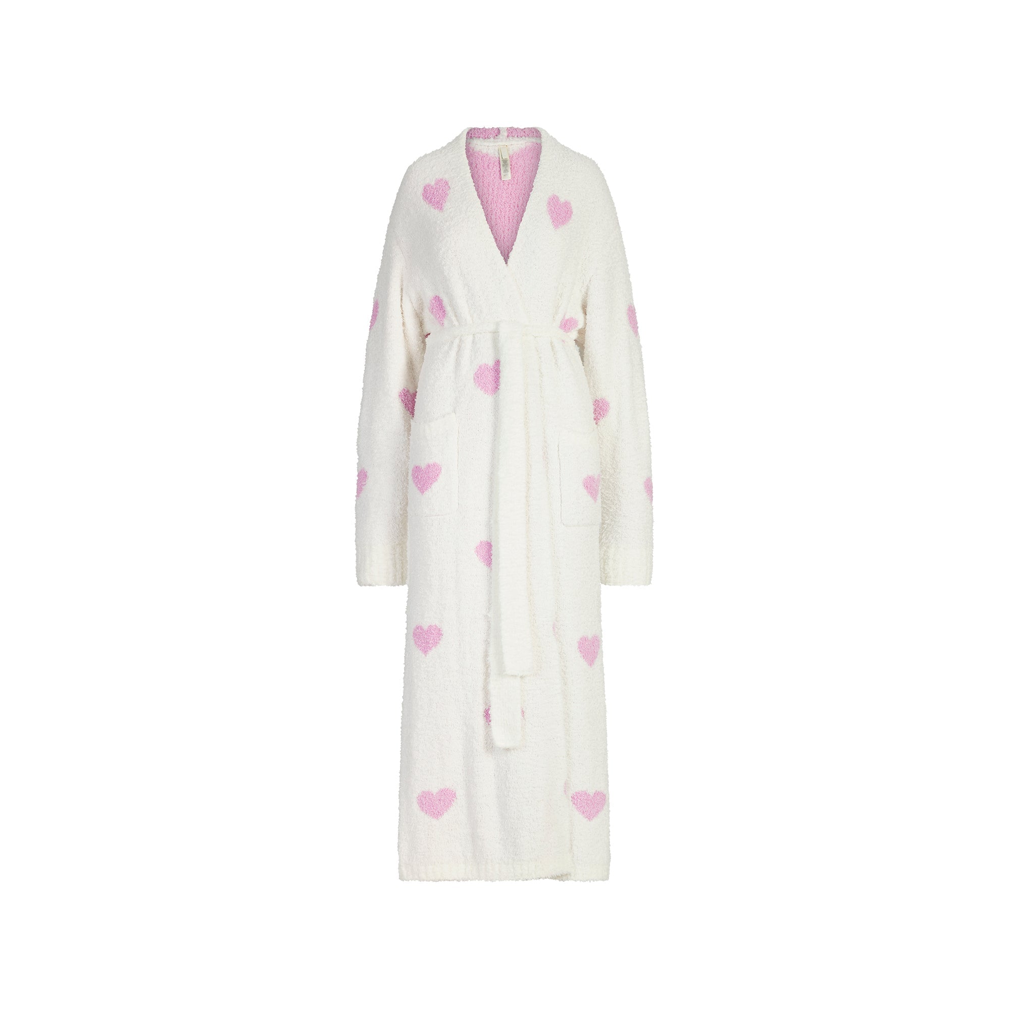 SKIMS COZY KNIT UNISEX ROBE | IVORY SPACED HEARTS - Sneaker Türkiye