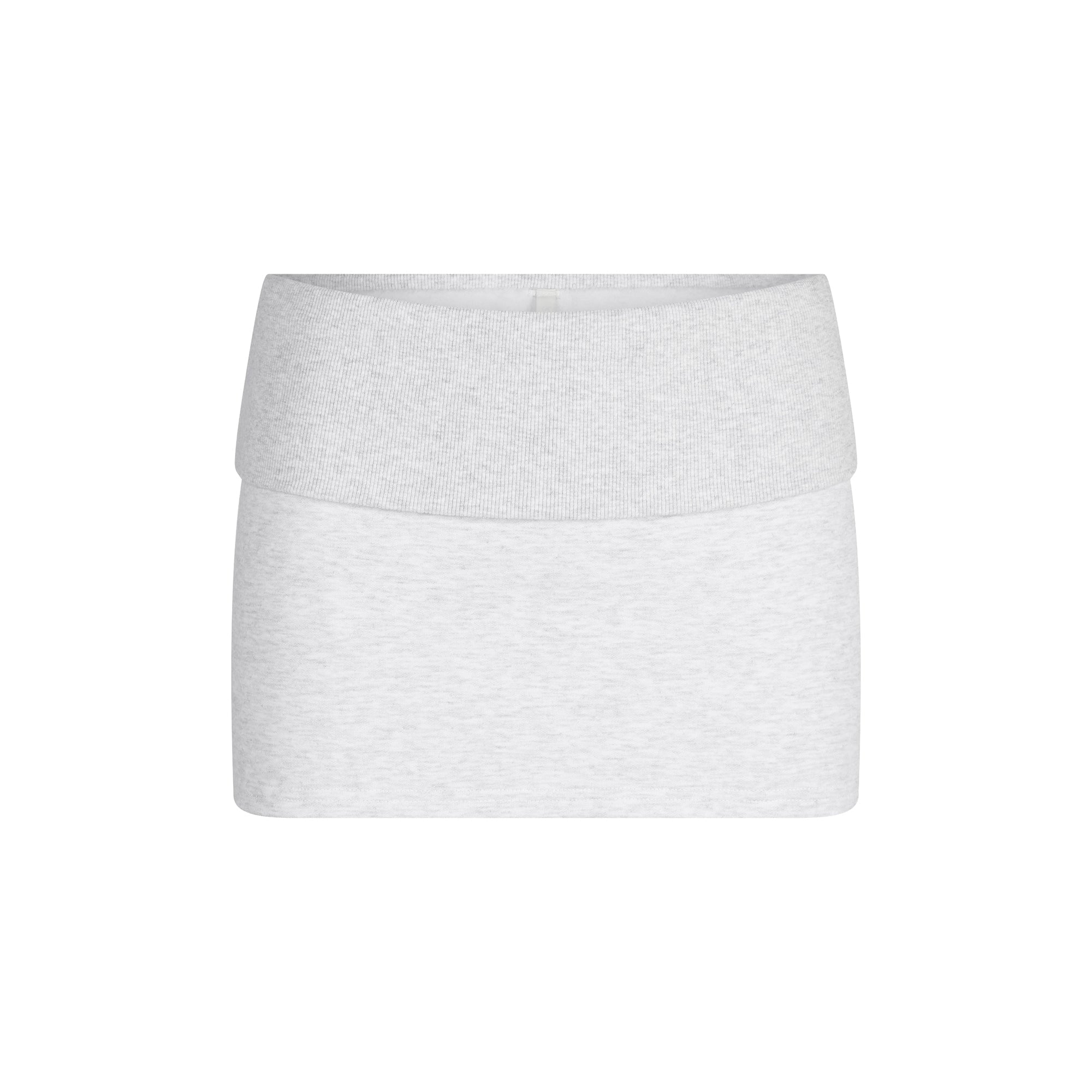 SKIMS COTTON FLEECE FOLDOVER MINI SKIRT | LIGHT HEATHER GREY - Sneaker Türkiye