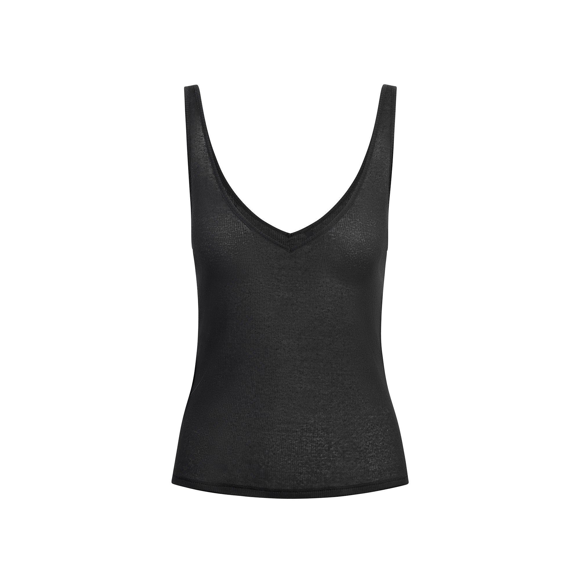 SKIMS SHEER RIB V NECK TANK | SOOT - Sneaker Türkiye
