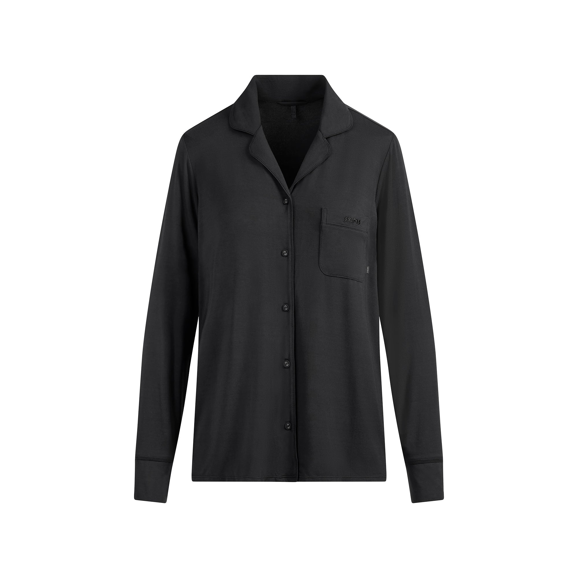 SKIMS SLEEP LONG SLEEVE BUTTON UP SET | ONYX - Sneaker Türkiye