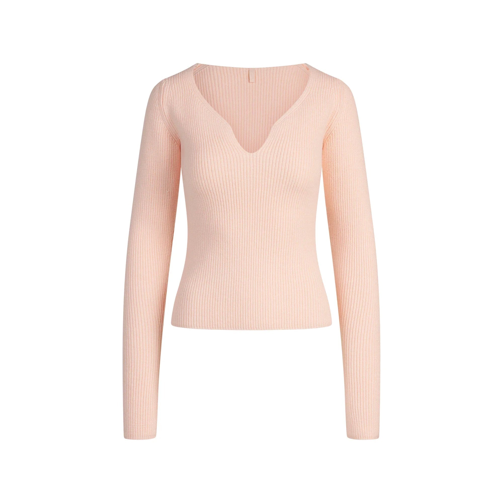 SKIMS SWEATER KNITS RIBBED LONG SLEEVE TOP | PRIMROSE - Sneaker Türkiye