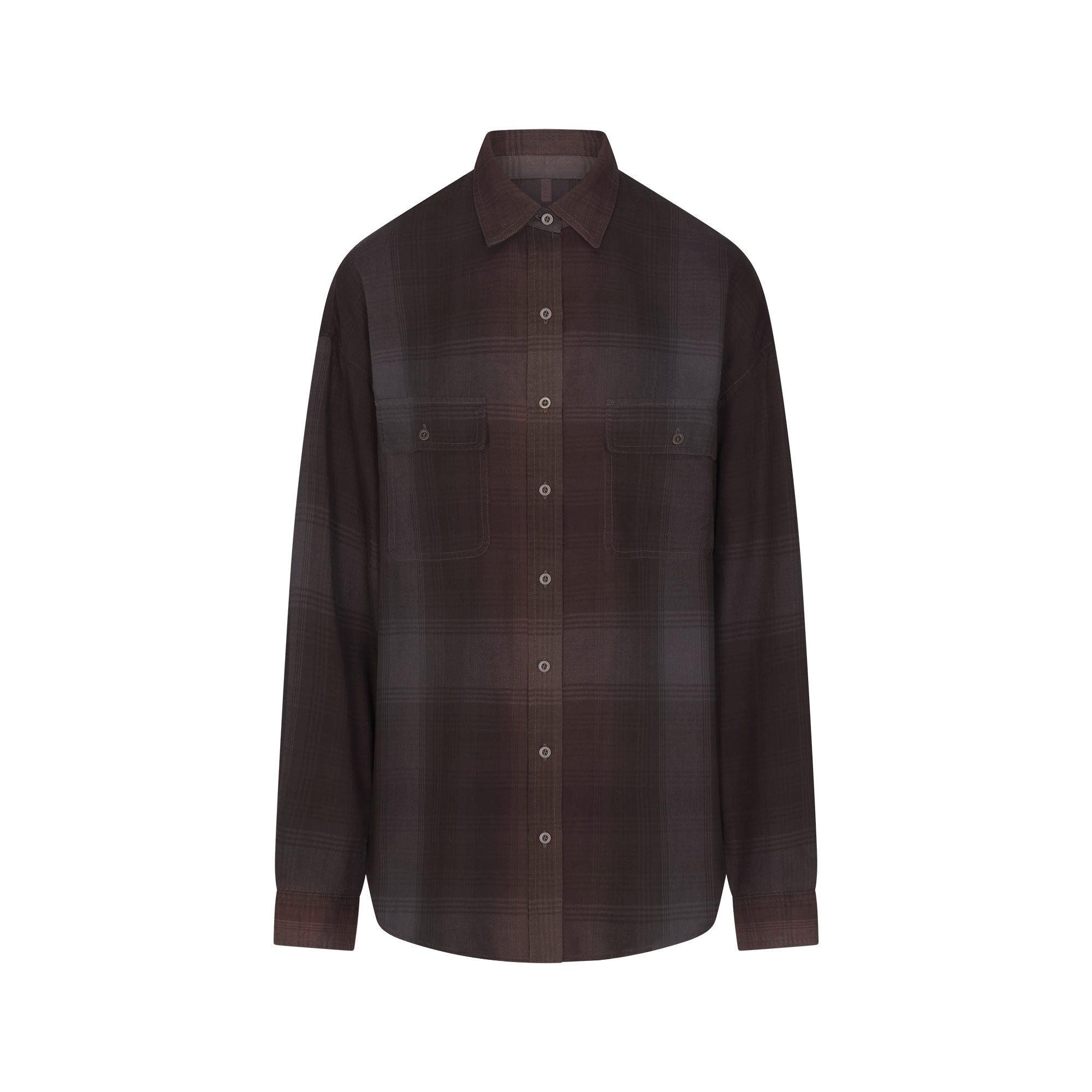 SKIMS WASHED FLANNEL OVERBedenD SHIRT | PHOENIX SHADOW PLAID - Sneaker Türkiye