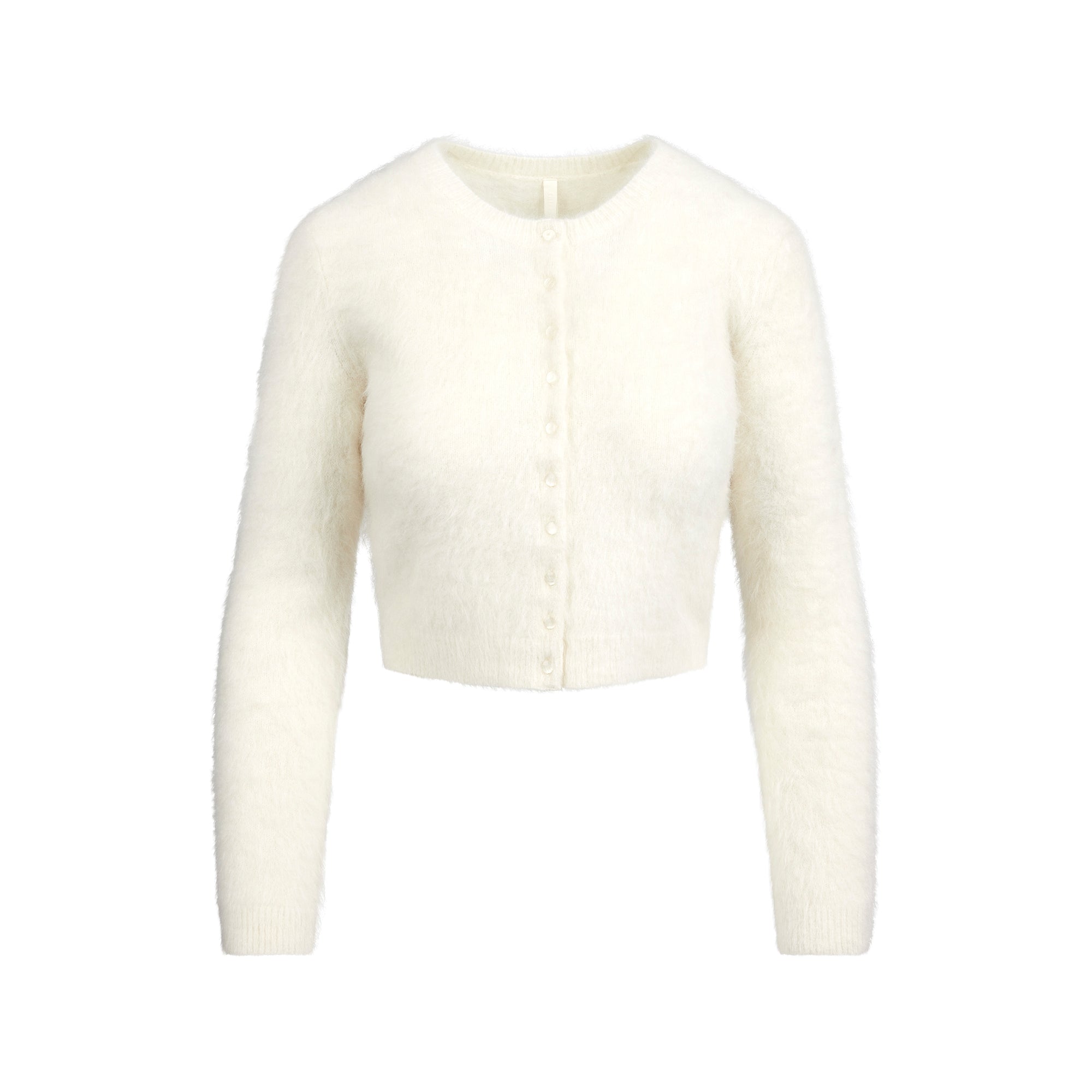 SKIMS BRUSHED ALPACA LONG SLEEVE CARDIGAN | EGRET - Sneaker Türkiye