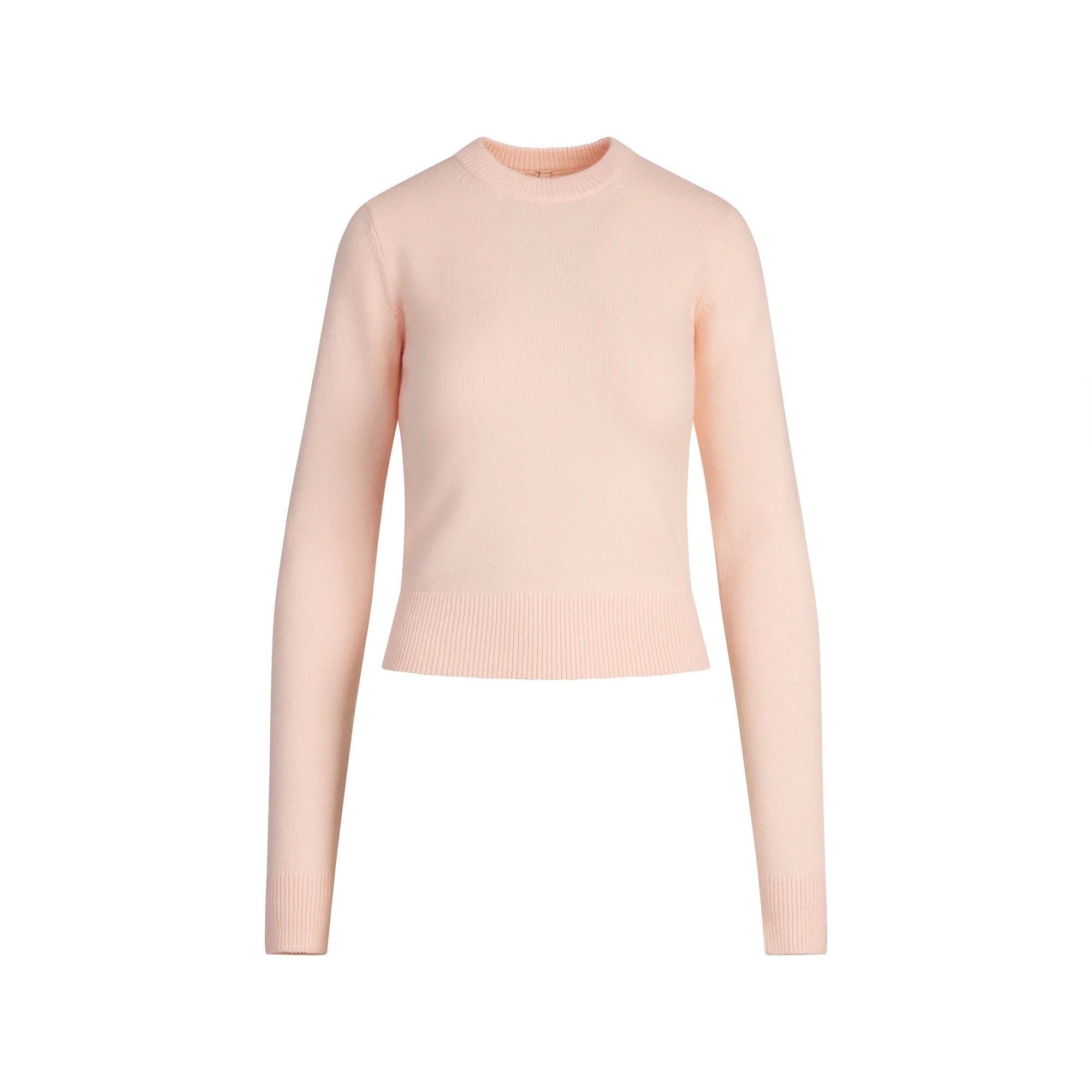 SKIMS SWEATER KNITS RIBBED LONG SLEEVE FITTED CREW NECK | PRIMROSE - Sneaker Türkiye