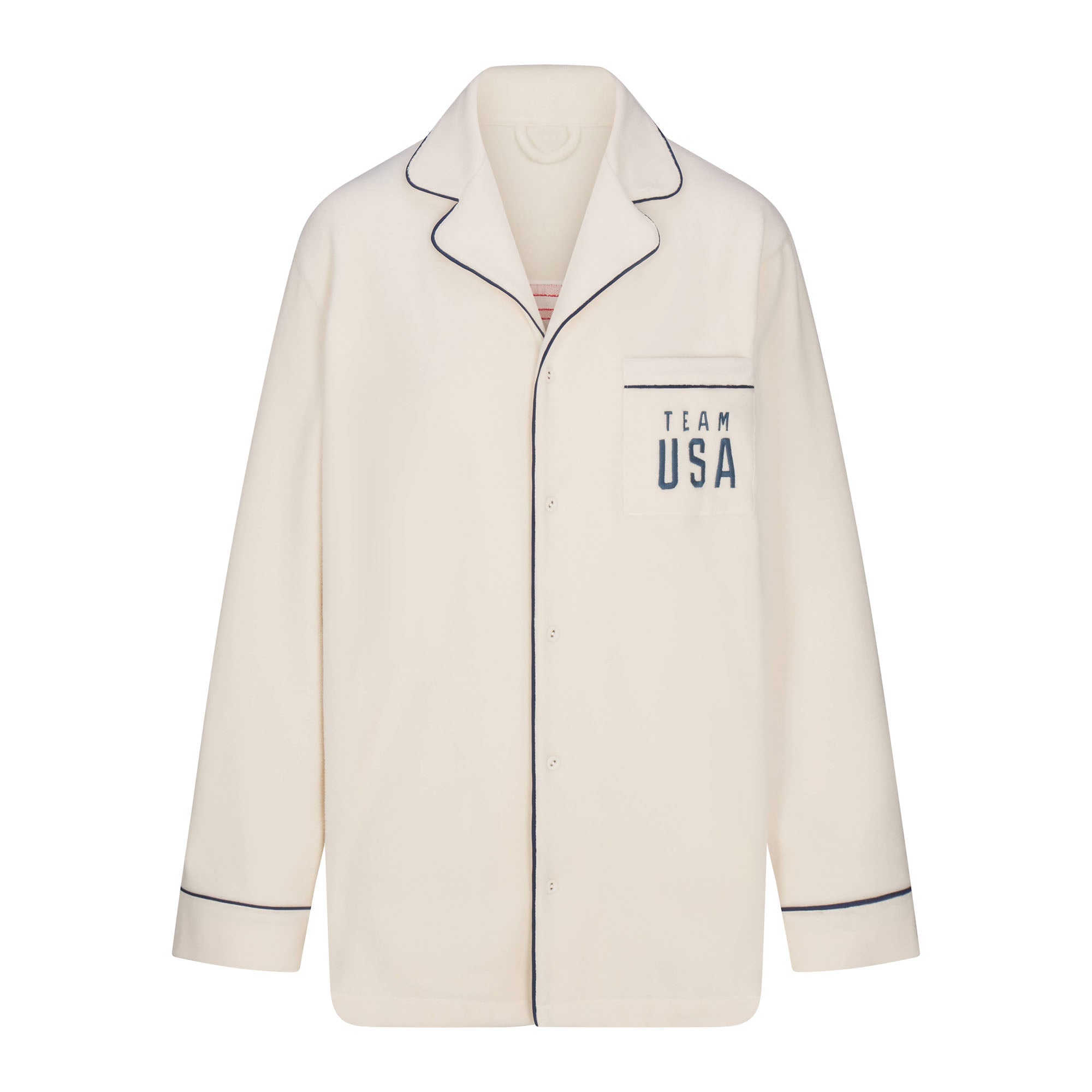 SKIMS FOR TEAM USA FLEECE UNISEX PARALYMPIC OVERBedenD SLEEP TOP | ECRU - Sneaker Türkiye