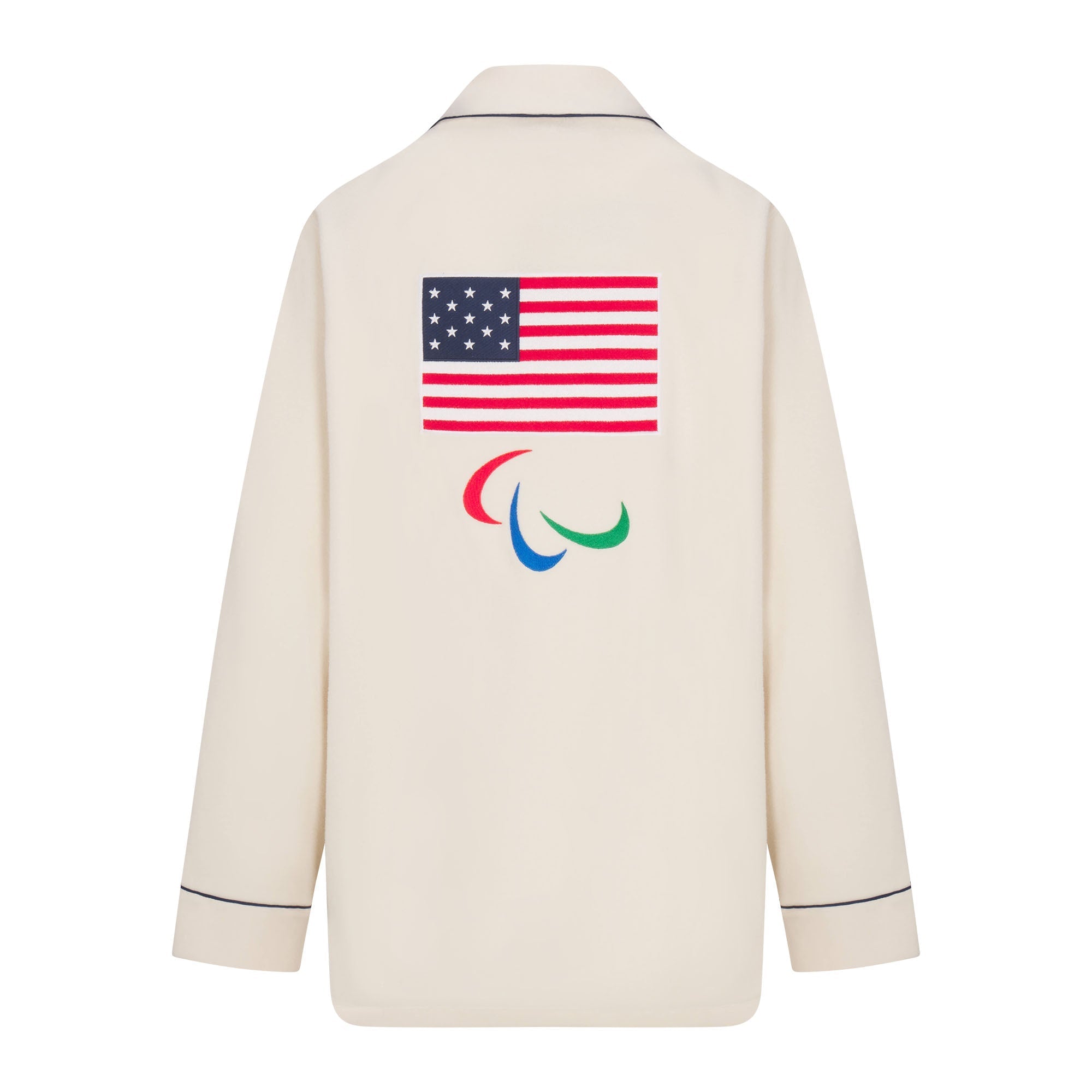 SKIMS FOR TEAM USA FLEECE UNISEX PARALYMPIC OVERBedenD SLEEP TOP | ECRU - Sneaker Türkiye