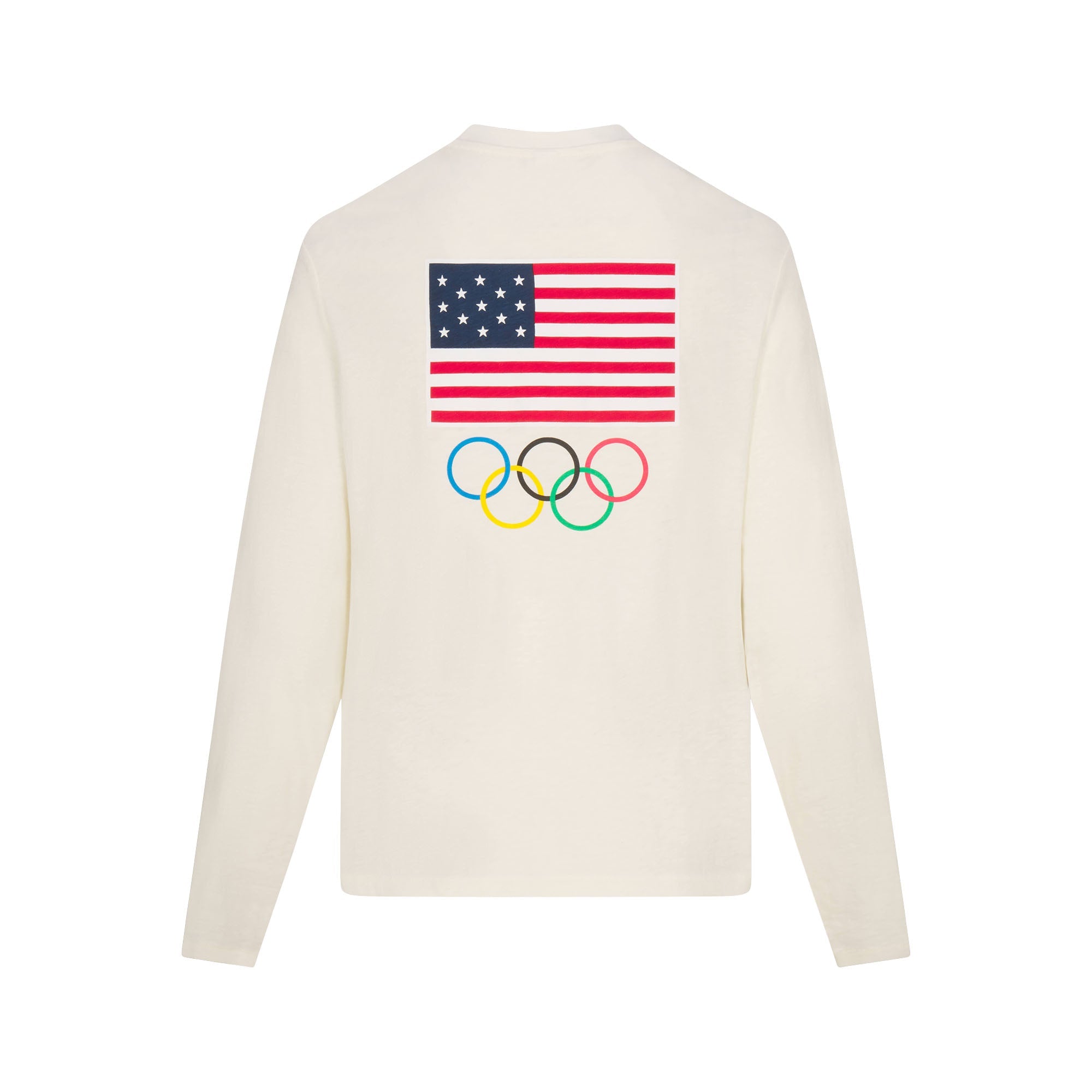 SKIMS FOR TEAM USA WORN IN JERSEY OLYMPIC LONG SLEEVE T-SHIRT | ECRU - Sneaker Türkiye