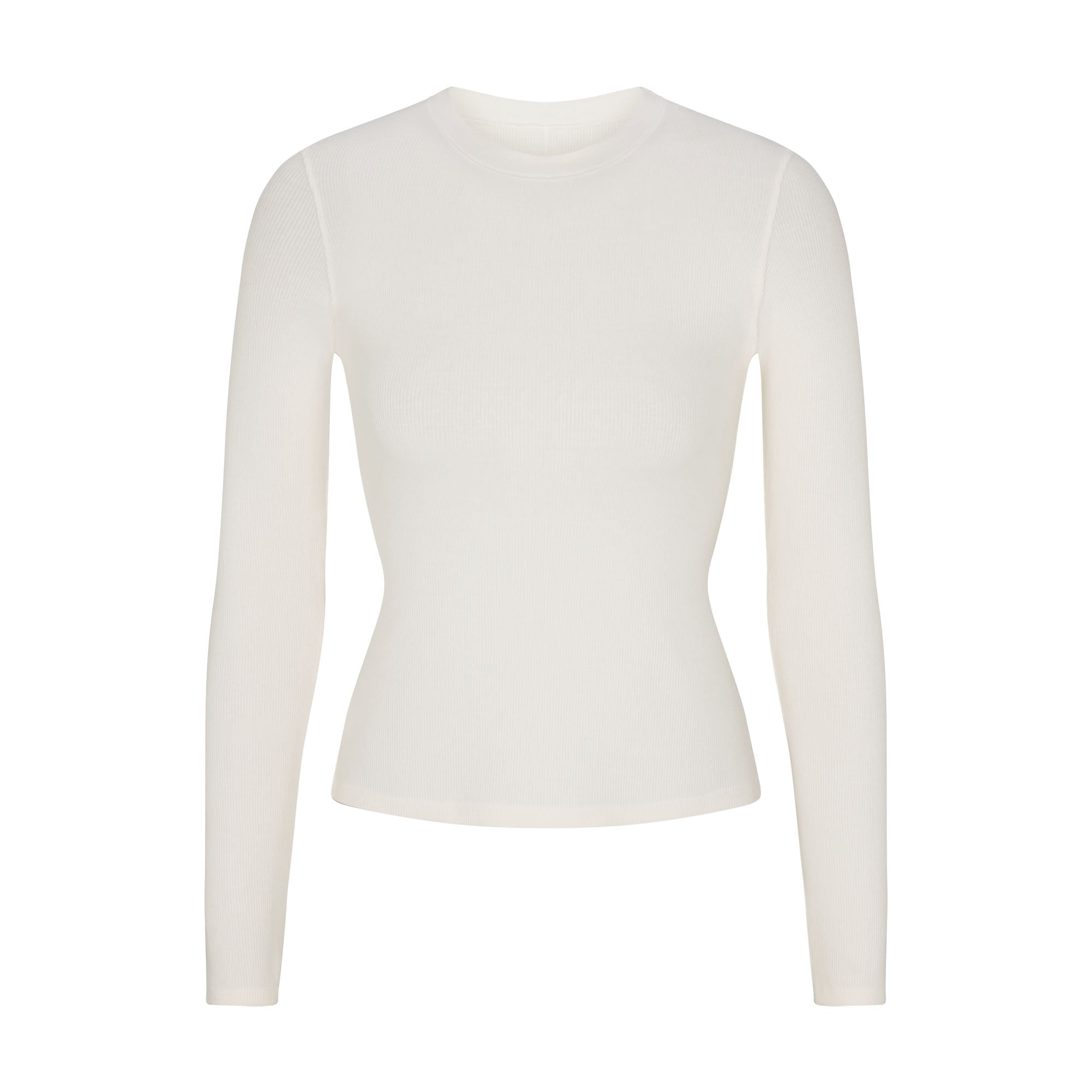 SKIMS COTTON RIB LONG SLEEVE T-SHIRT | MARBLE - Sneaker Türkiye