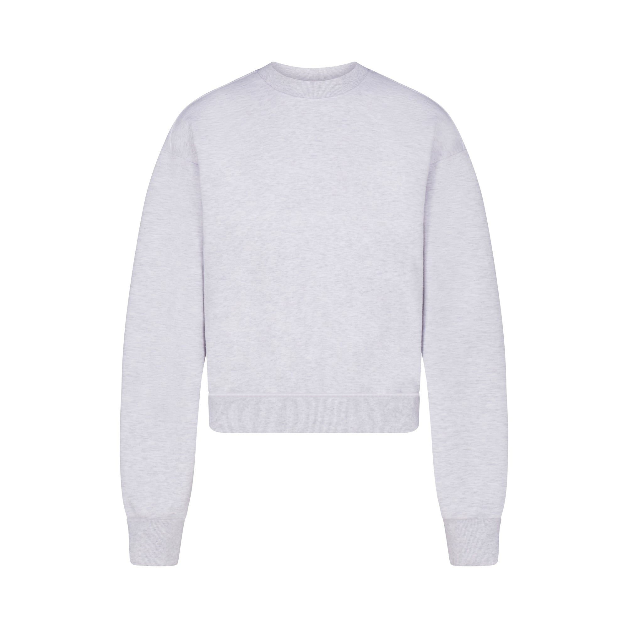 SKIMS COTTON FLEECE CLASSIC CREWNECK | LIGHT HEATHER GREY - Sneaker Türkiye