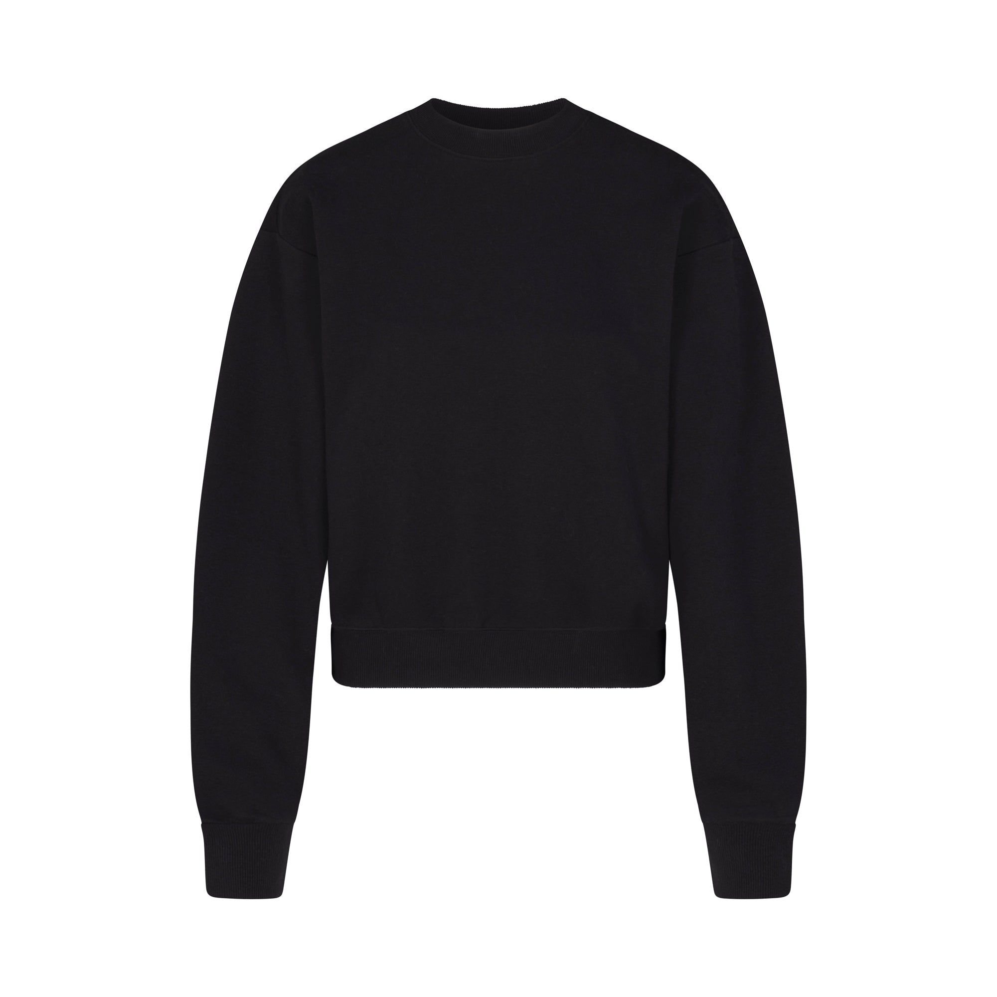 SKIMS COTTON FLEECE CLASSIC CREWNECK | ONYX - Sneaker Türkiye
