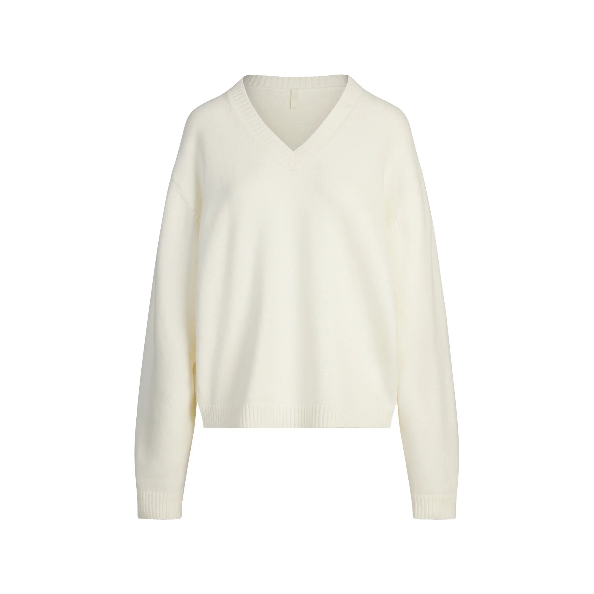 SKIMS SWEATER KNITS PULLOVER V NECK | IVORY - Sneaker Türkiye