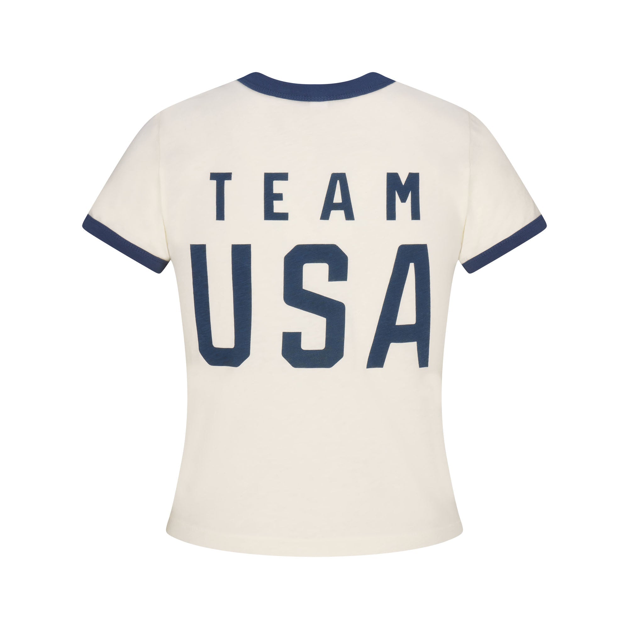 SKIMS FOR TEAM USA WORN IN JERSEY PARALYMPIC SHRUNKEN T-SHIRT | ECRU - Sneaker Türkiye