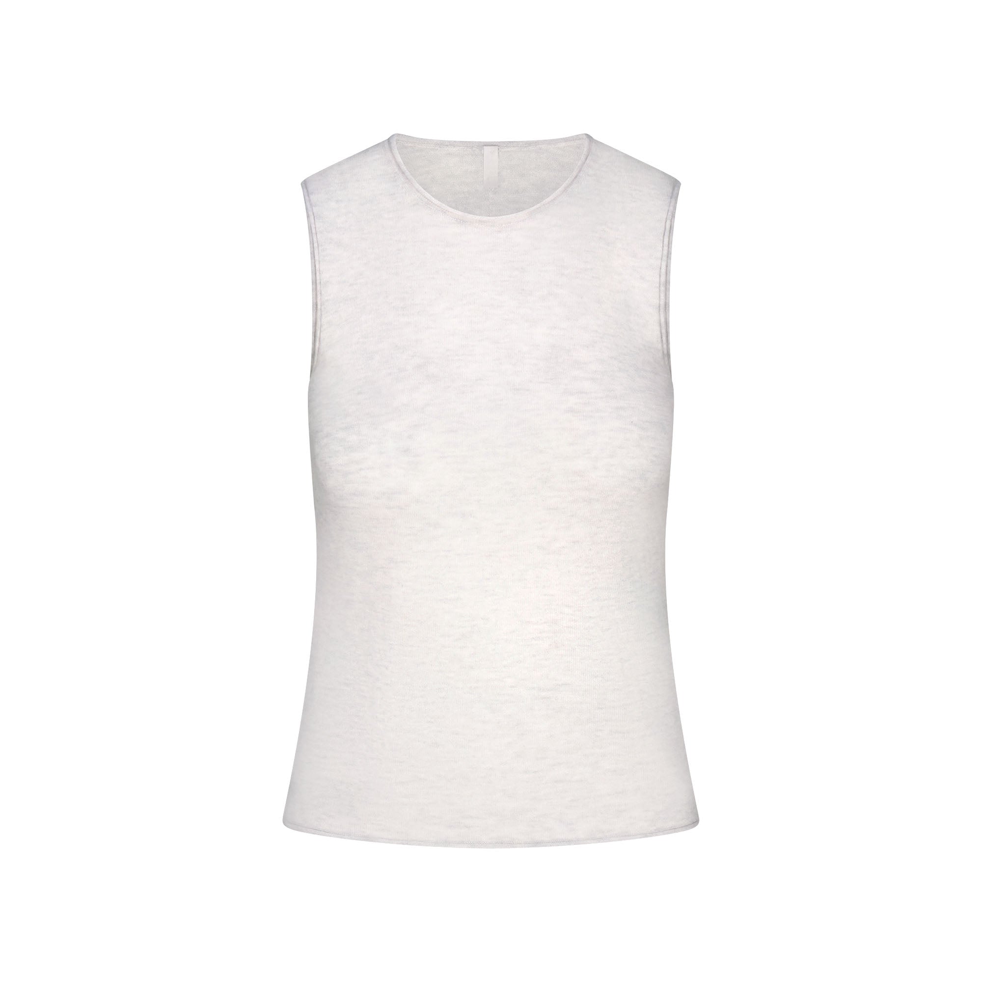 SKIMS FEATHERWEIGHT CASHMERE SLEEVELESS TOP | LIGHT HEATHER GREY - Sneaker Türkiye