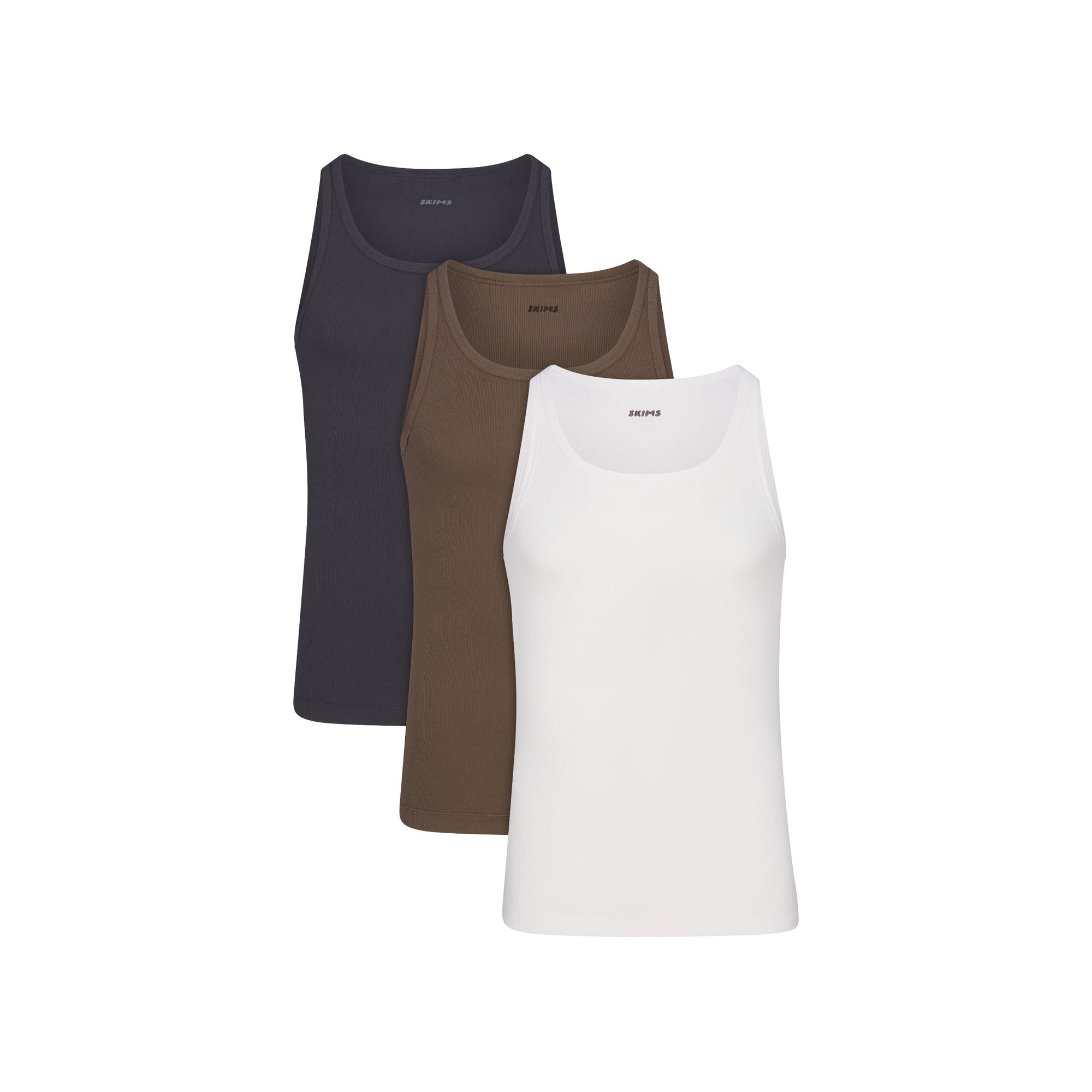 SKIMS COTTON MENS RIB TANK 3-PACK | DRIFTWOOD MULTI - Sneaker Türkiye