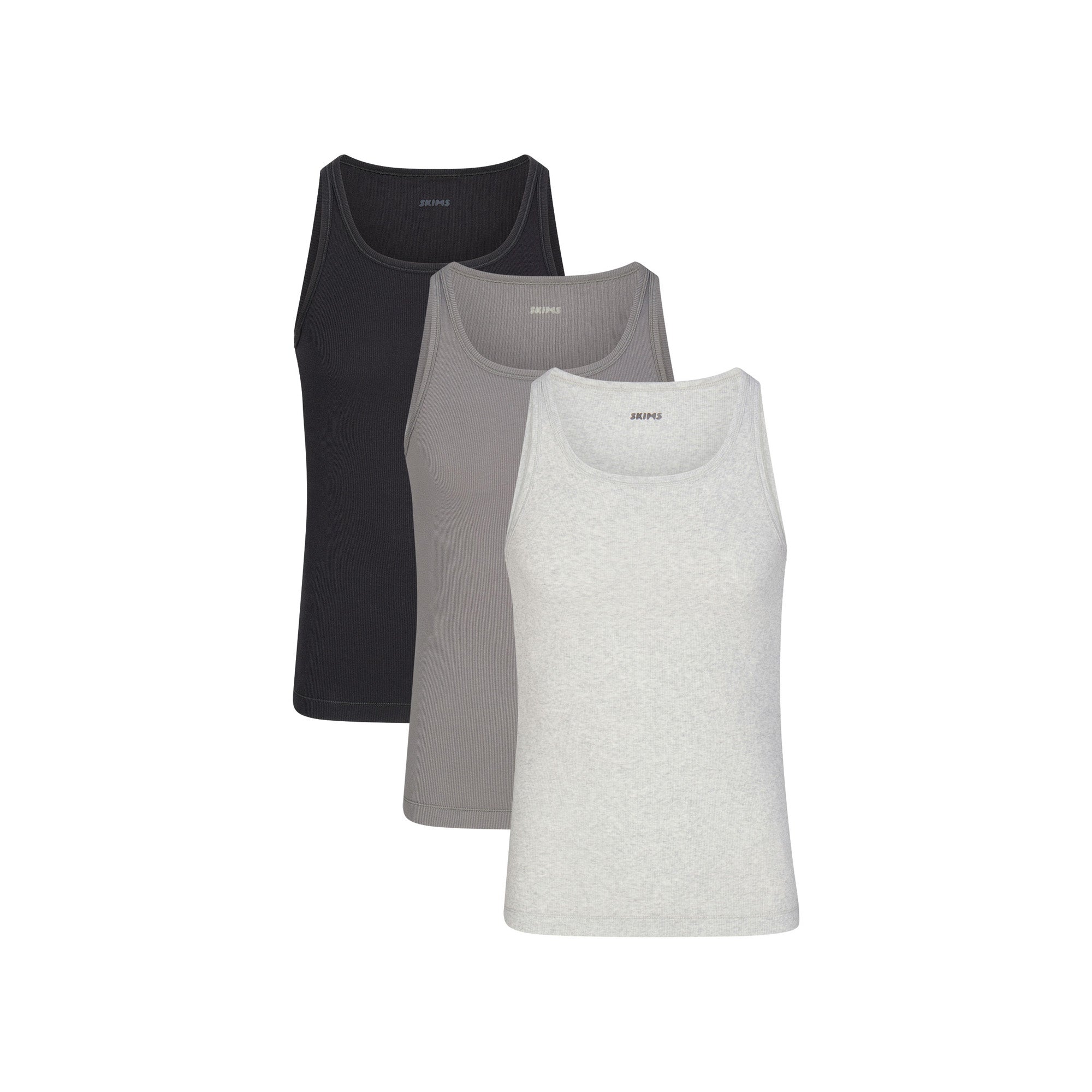 SKIMS COTTON MENS RIB TANK 3-PACK | HEATHER MULTI - Sneaker Türkiye