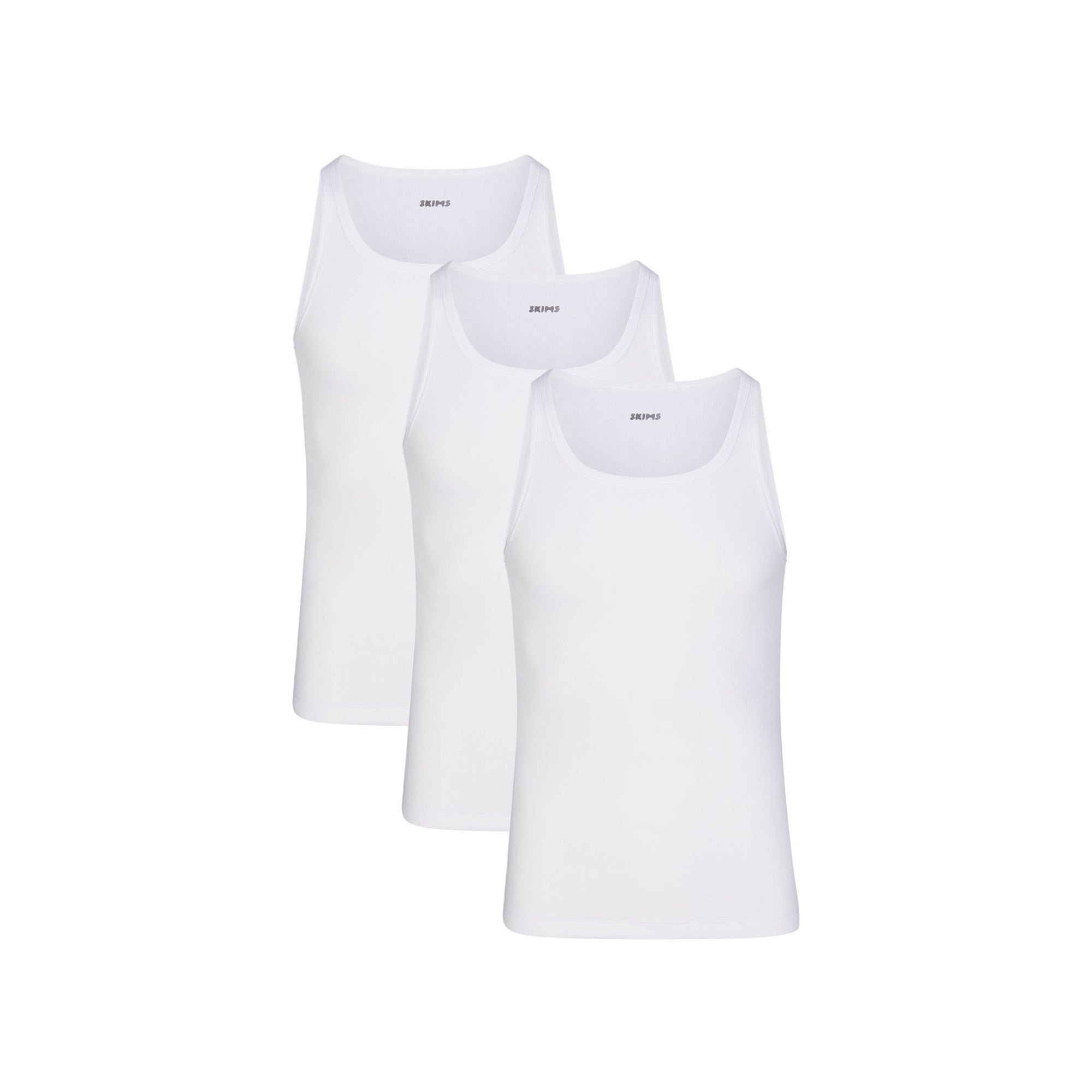 SKIMS COTTON MENS RIB TANK 3-PACK | CHALK - Sneaker Türkiye