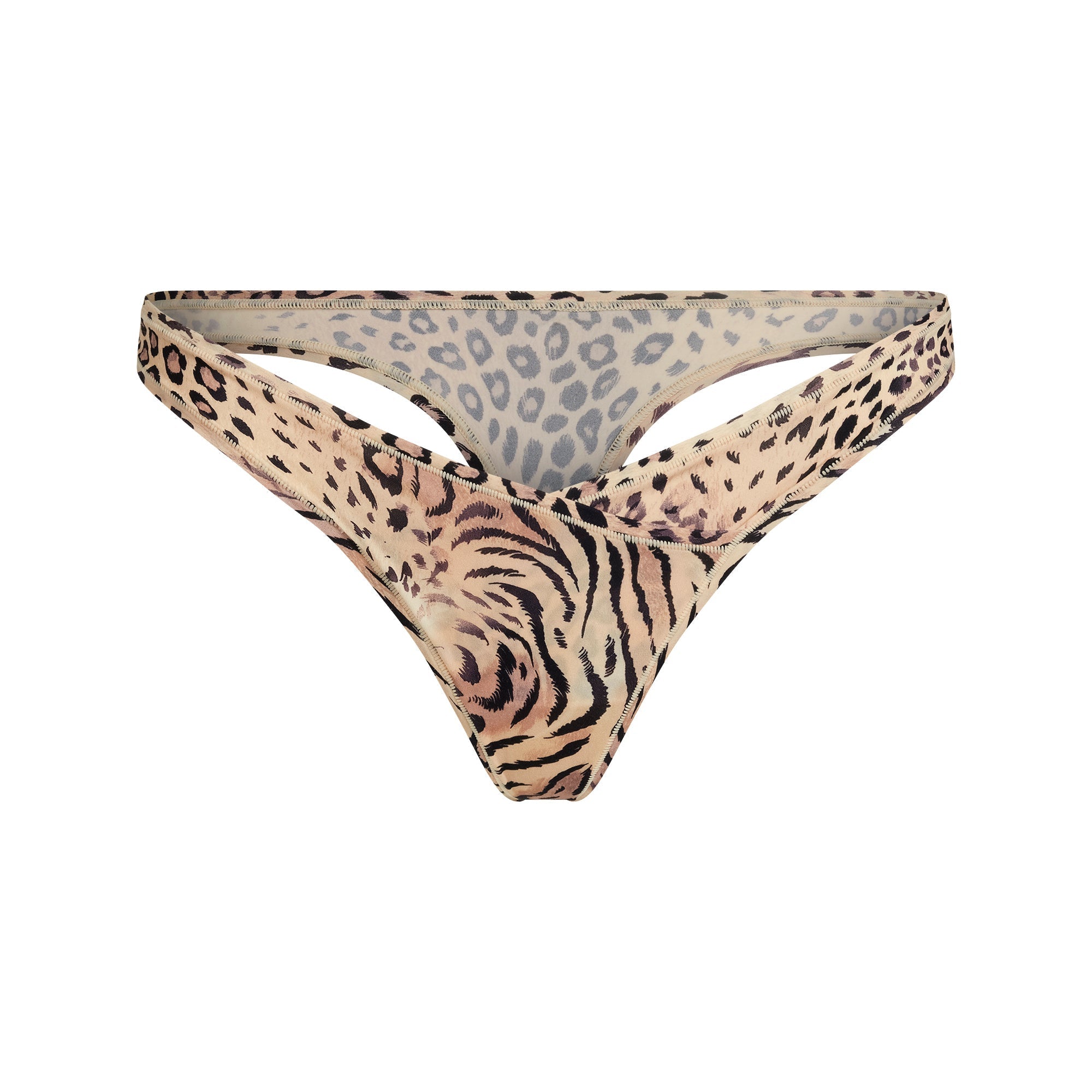 SKIMS FITS EVERYBODY WRAP DIPPED THONG | SAND MULTI ANIMAL - Sneaker Türkiye