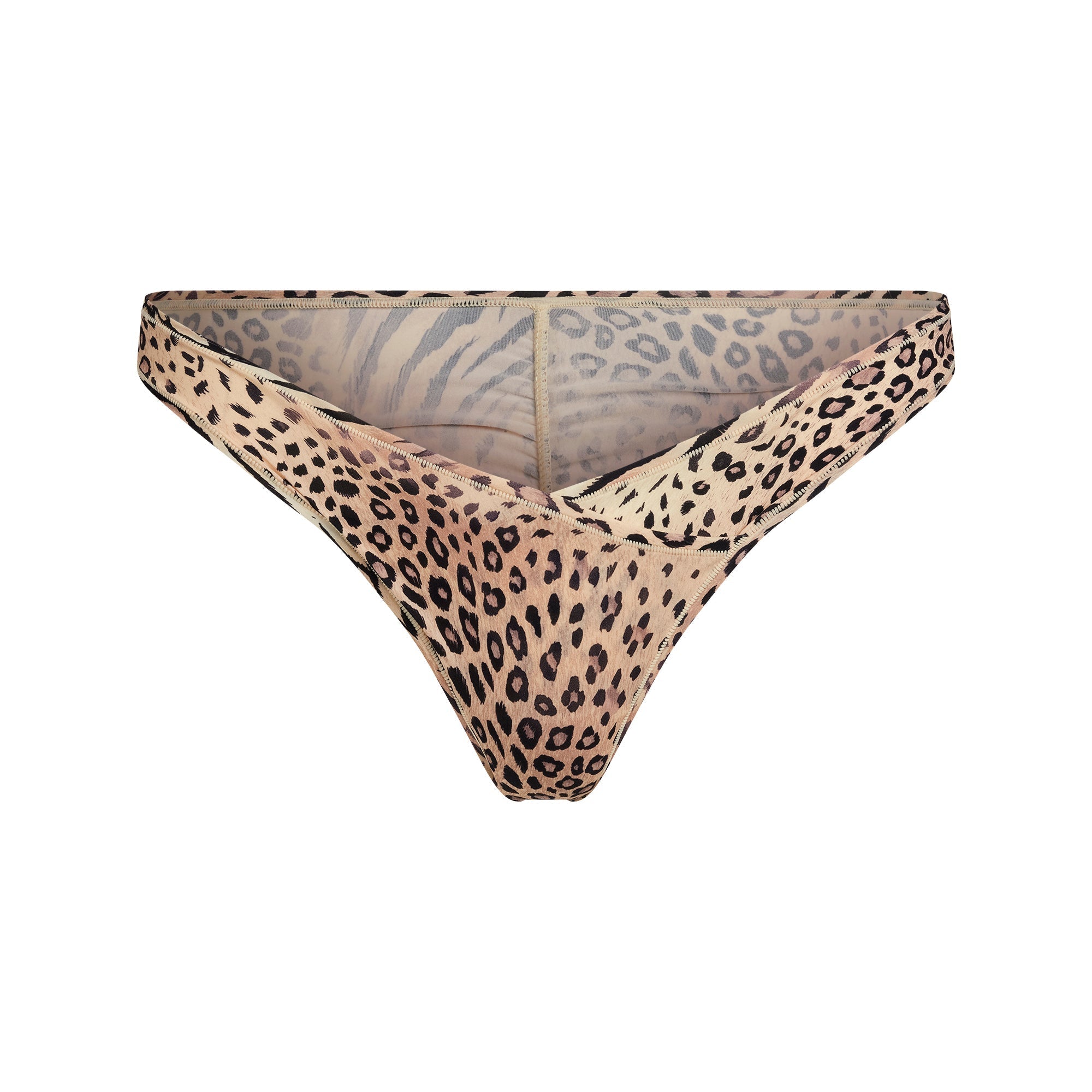 SKIMS FITS EVERYBODY WRAP DIPPED TANGA | SAND MULTI ANIMAL - Sneaker Türkiye