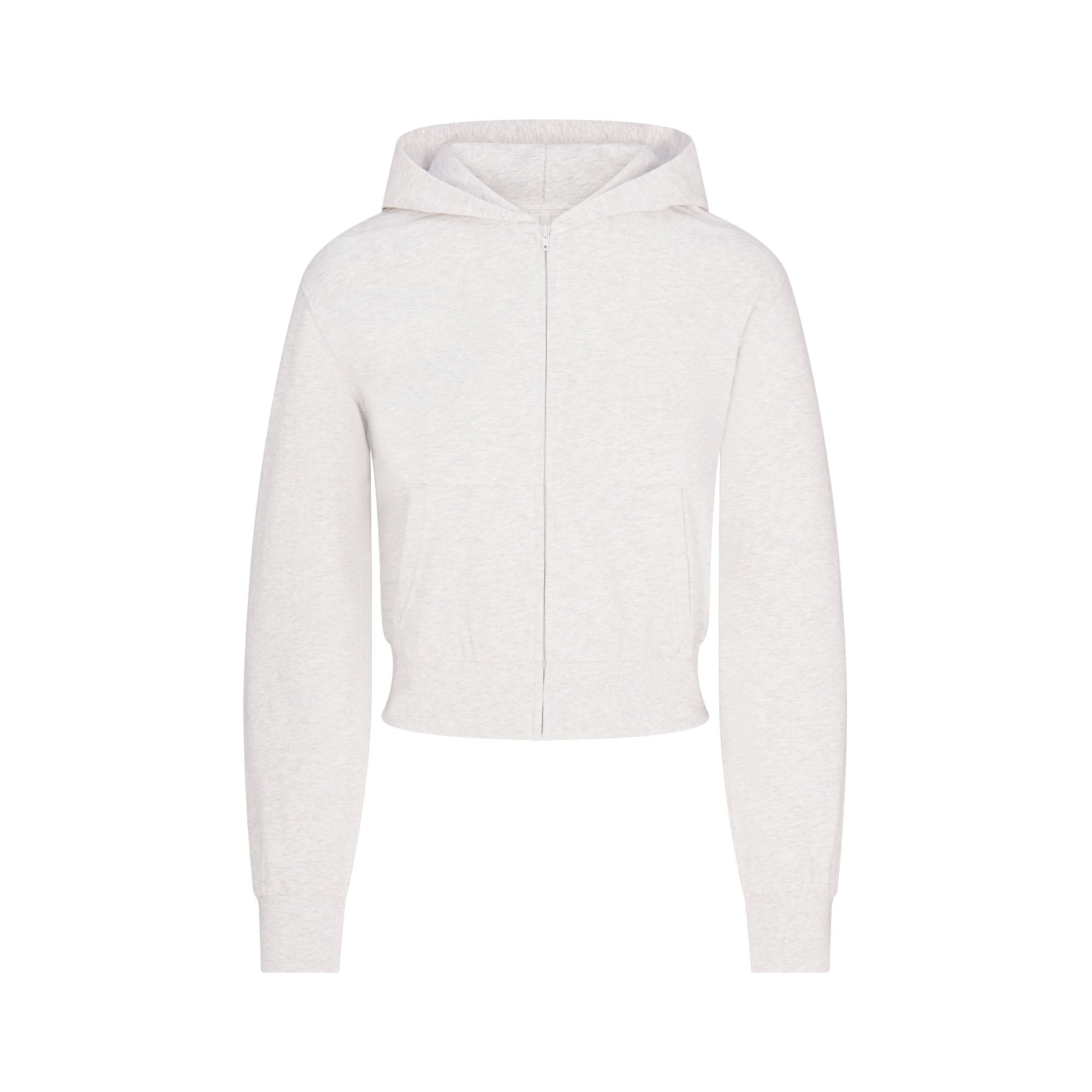 SKIMS COTTON JERSEY ZIP UP HOODIE | LIGHT HEATHER GREY - Sneaker Türkiye