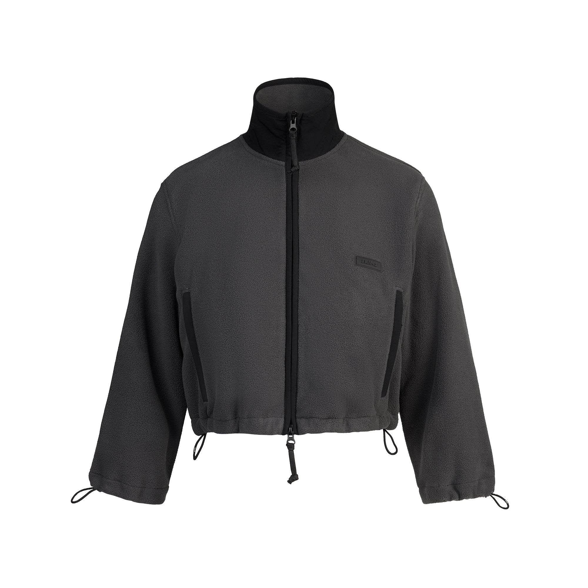 SKIMS OUTDOOR FLEECE CROPPED 3/4 SLEEVE JACKET | ASH - Sneaker Türkiye