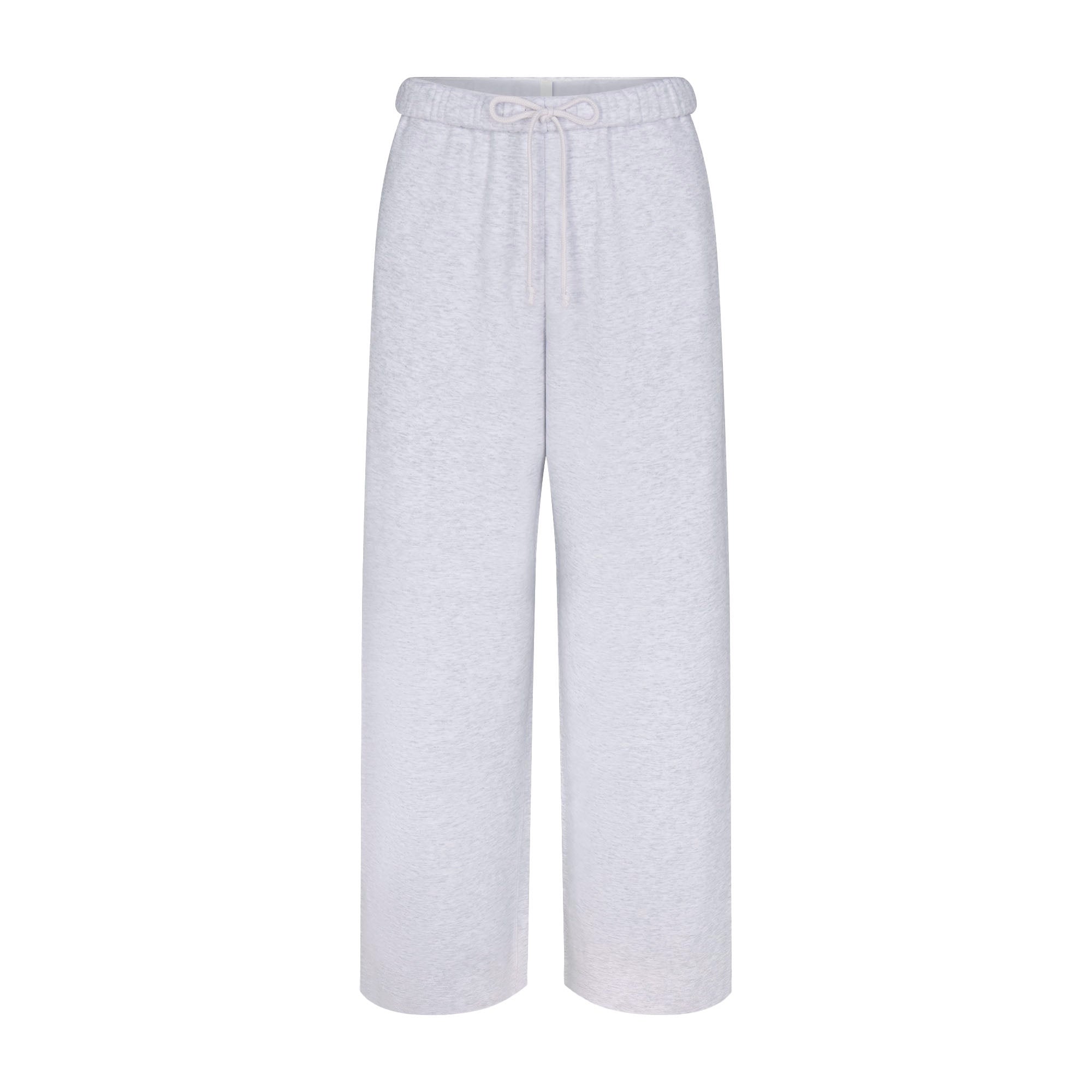 SKIMS COTTON FLEECE CLASSIC STRAIGHT LEG PANT | LIGHT HEATHER GREY - Sneaker Türkiye