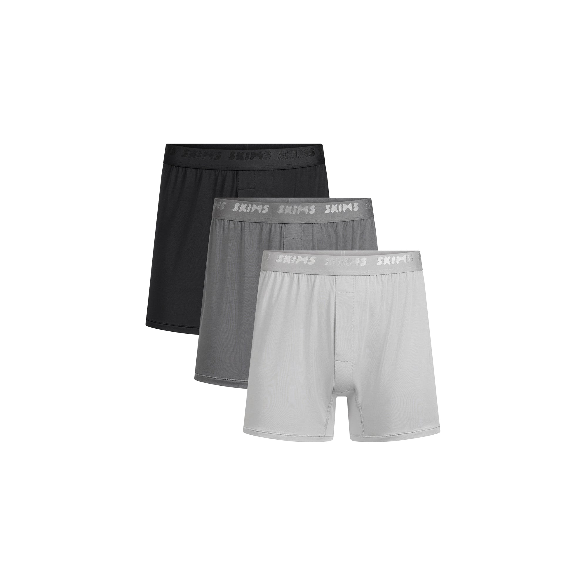 SKIMS STRETCH MENS KNIT BOXER 3-PACK | GUNMETAL MULTI - Sneaker Türkiye