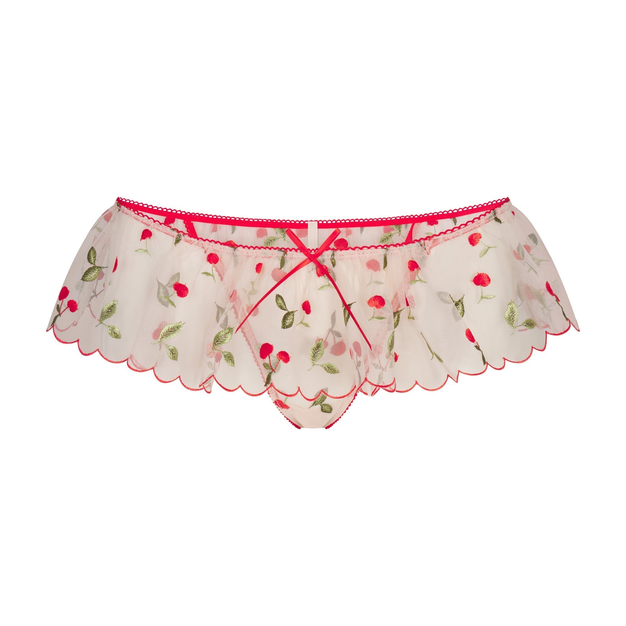 SKIMS EMBROIDERED TULLE SKIRT BIKINI | PRIMROSE CHERRY TULLE - Sneaker Türkiye
