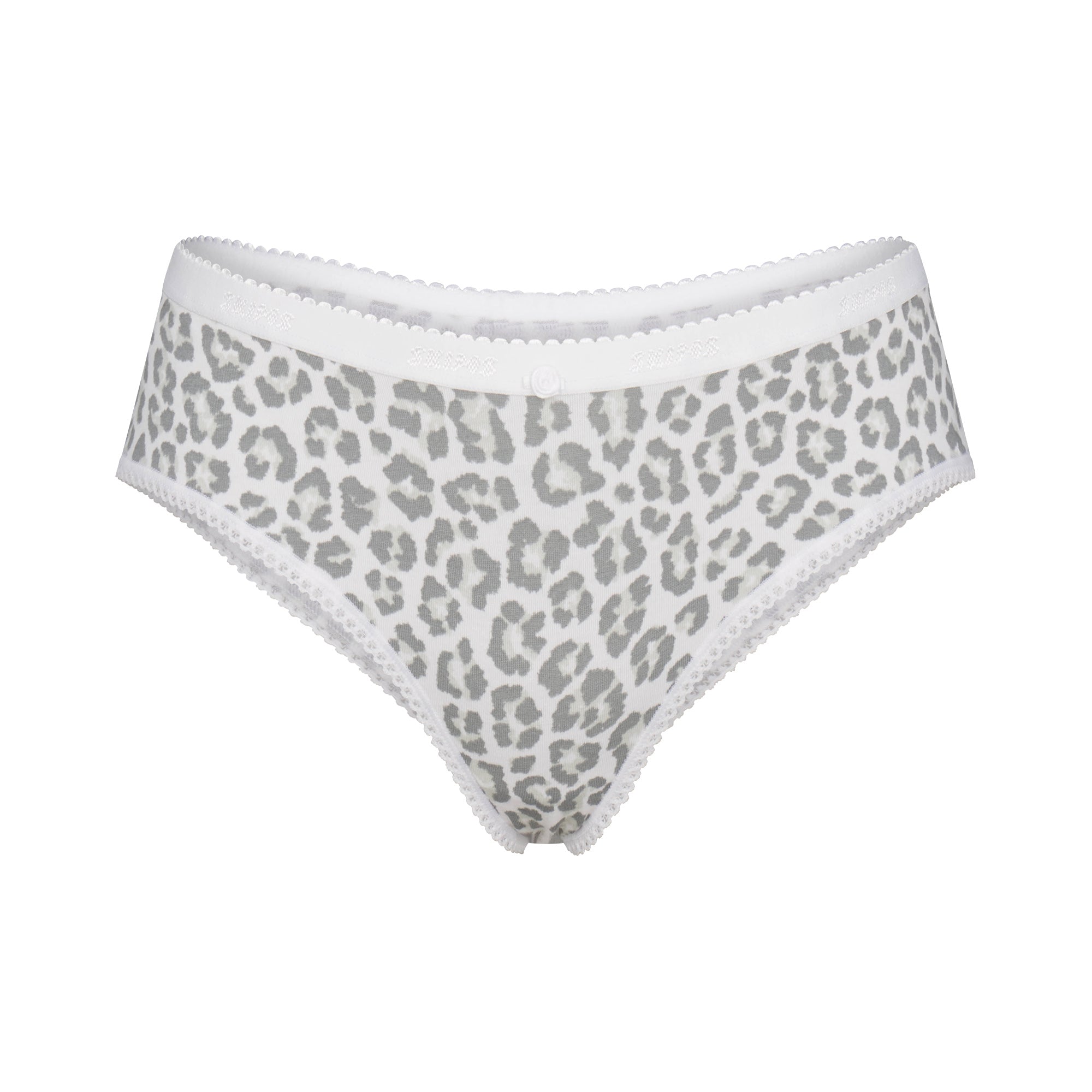 SKIMS LIGHTWEIGHT COTTON LOGO PICOT HIPSTER | SNOW LEOPARD PRINT - Sneaker Türkiye