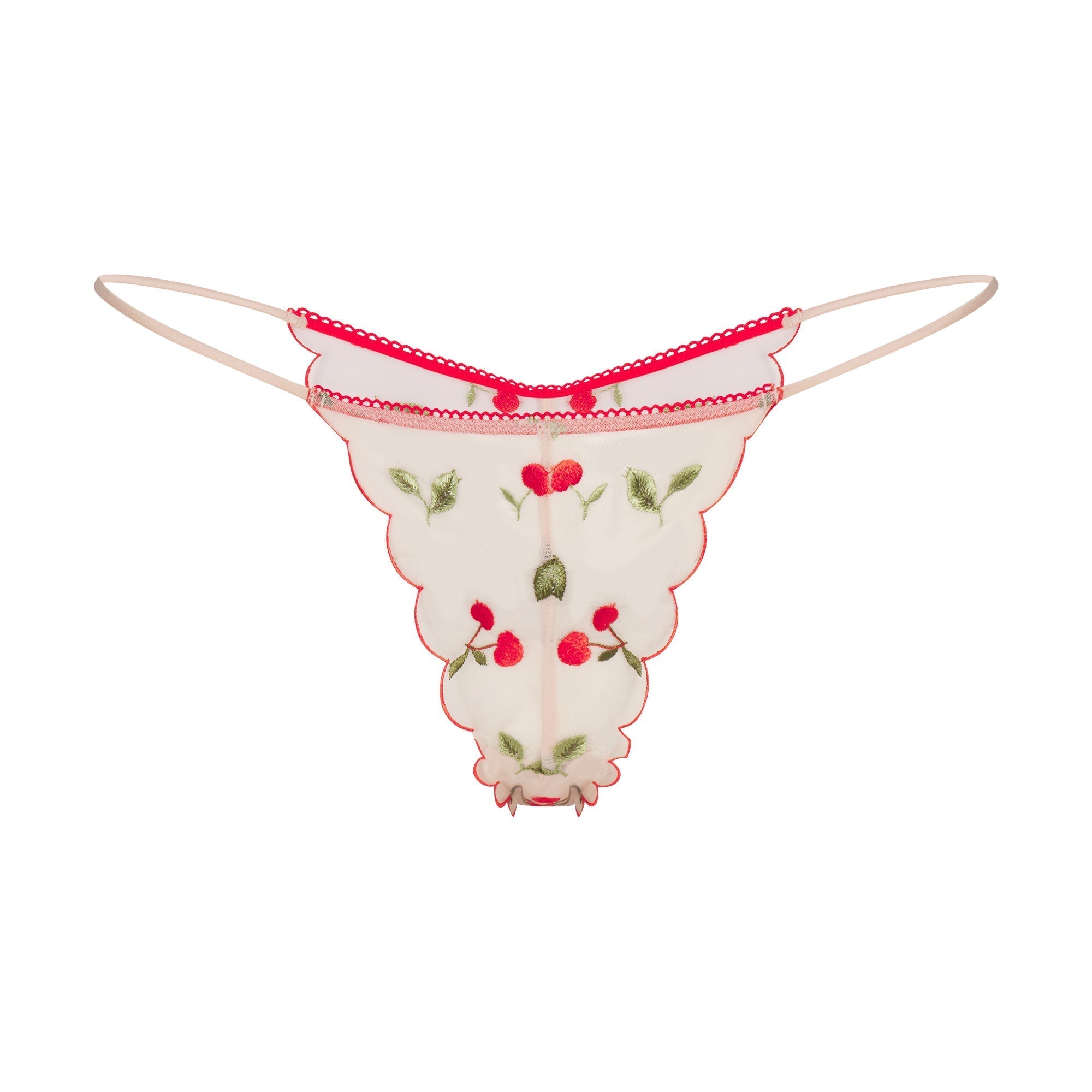 SKIMS EMBROIDERED TULLE MINI SLIP DRESS AND TANGA SET | PRIMROSE CHERRY TULLE - Sneaker Türkiye