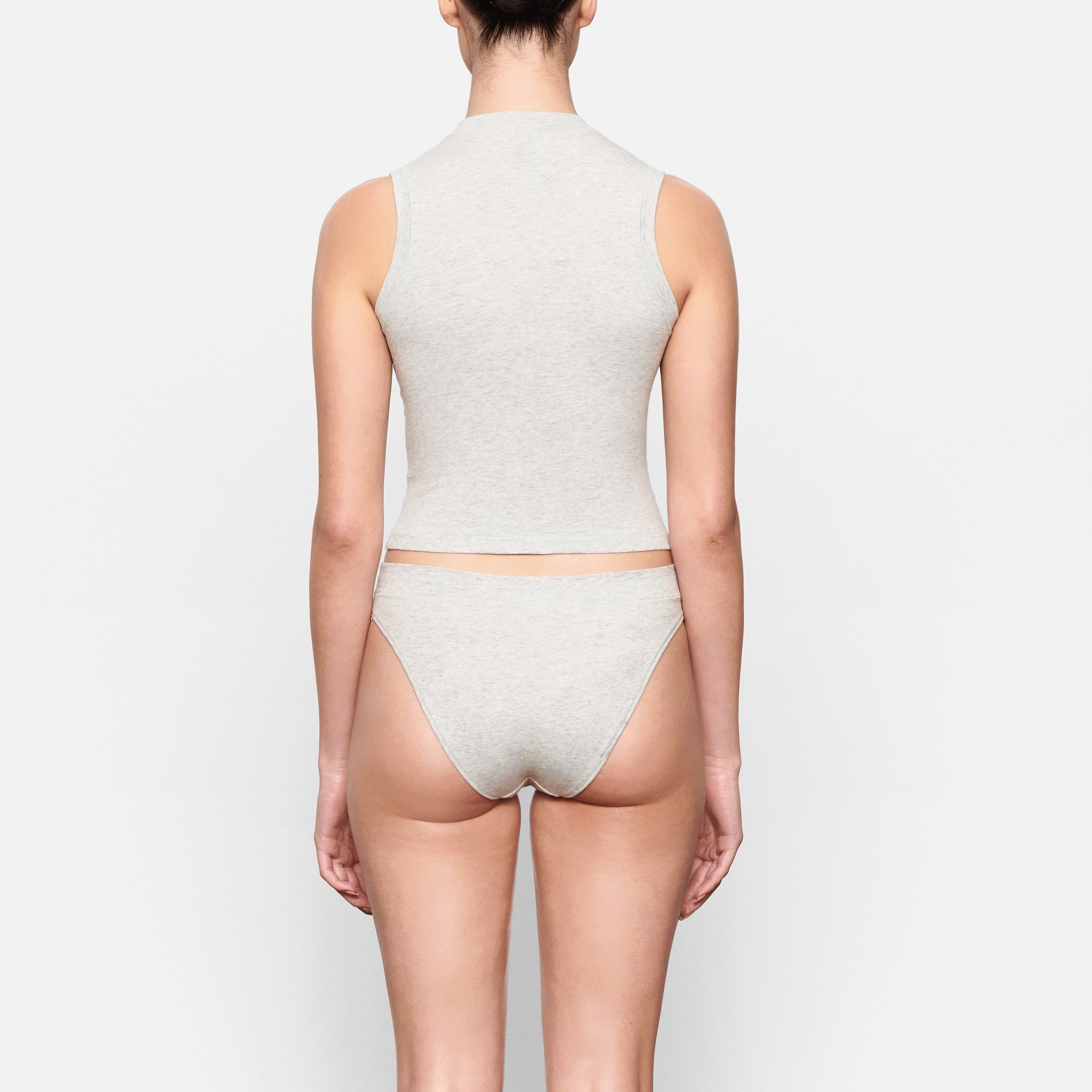SKIMS COTTON JERSEY CHEEKY TANGA | LIGHT HEATHER GREY - Sneaker Türkiye