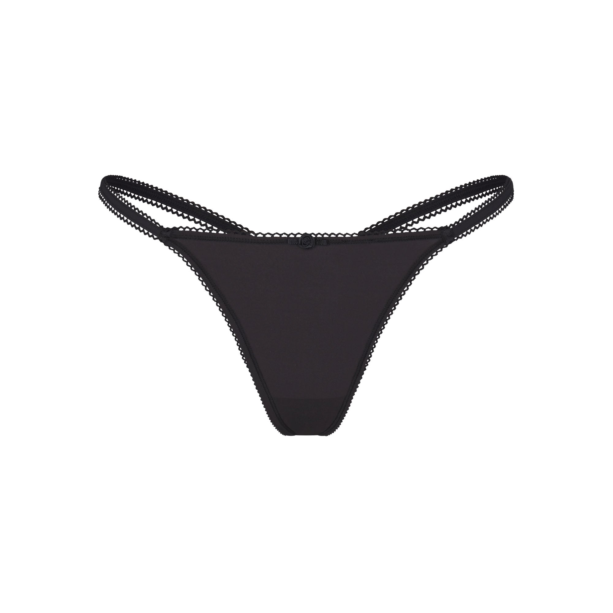 SKIMS FITS EVERYBODY PICOT STRING THONG | ONYX - Sneaker Türkiye