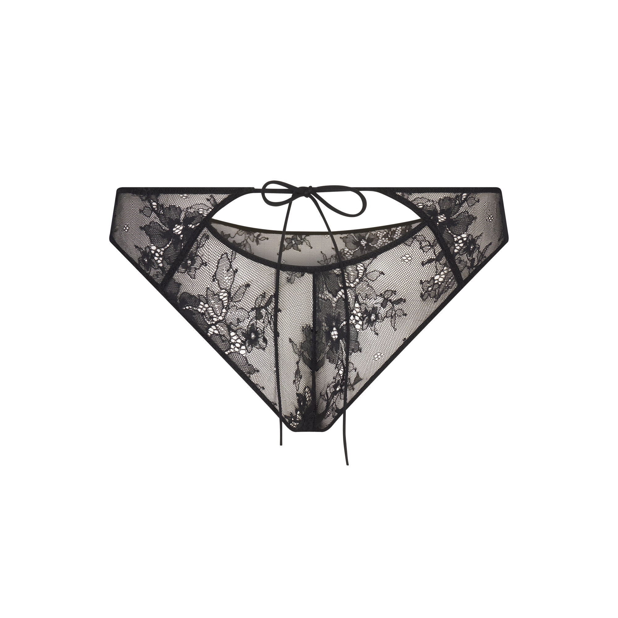 SKIMS ULTRA FINE LACE PEEK-A-BOO BIKINI | ONYX - Sneaker Türkiye