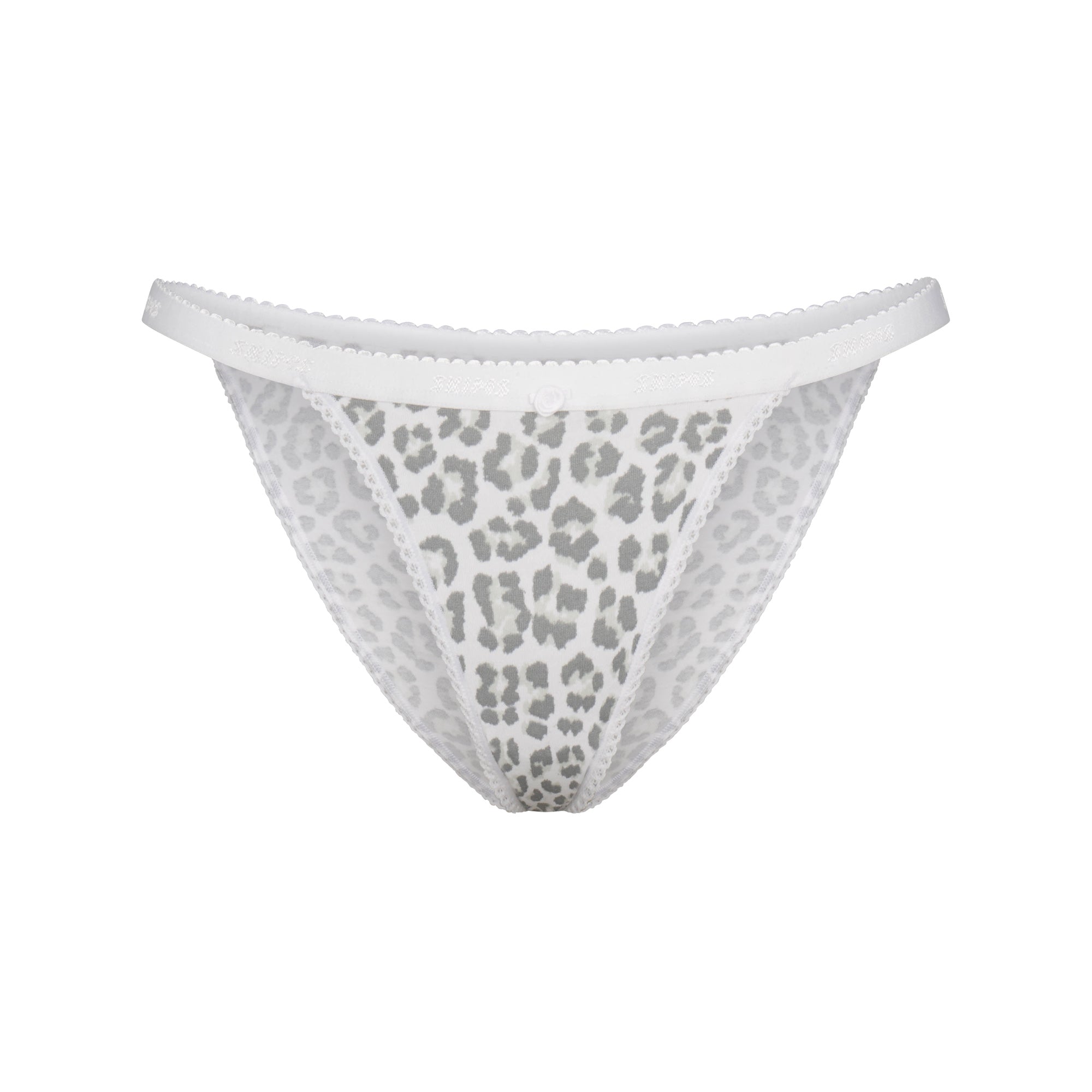 SKIMS LIGHTWEIGHT COTTON LOGO PICOT STRING BIKINI | SNOW LEOPARD PRINT - Sneaker Türkiye