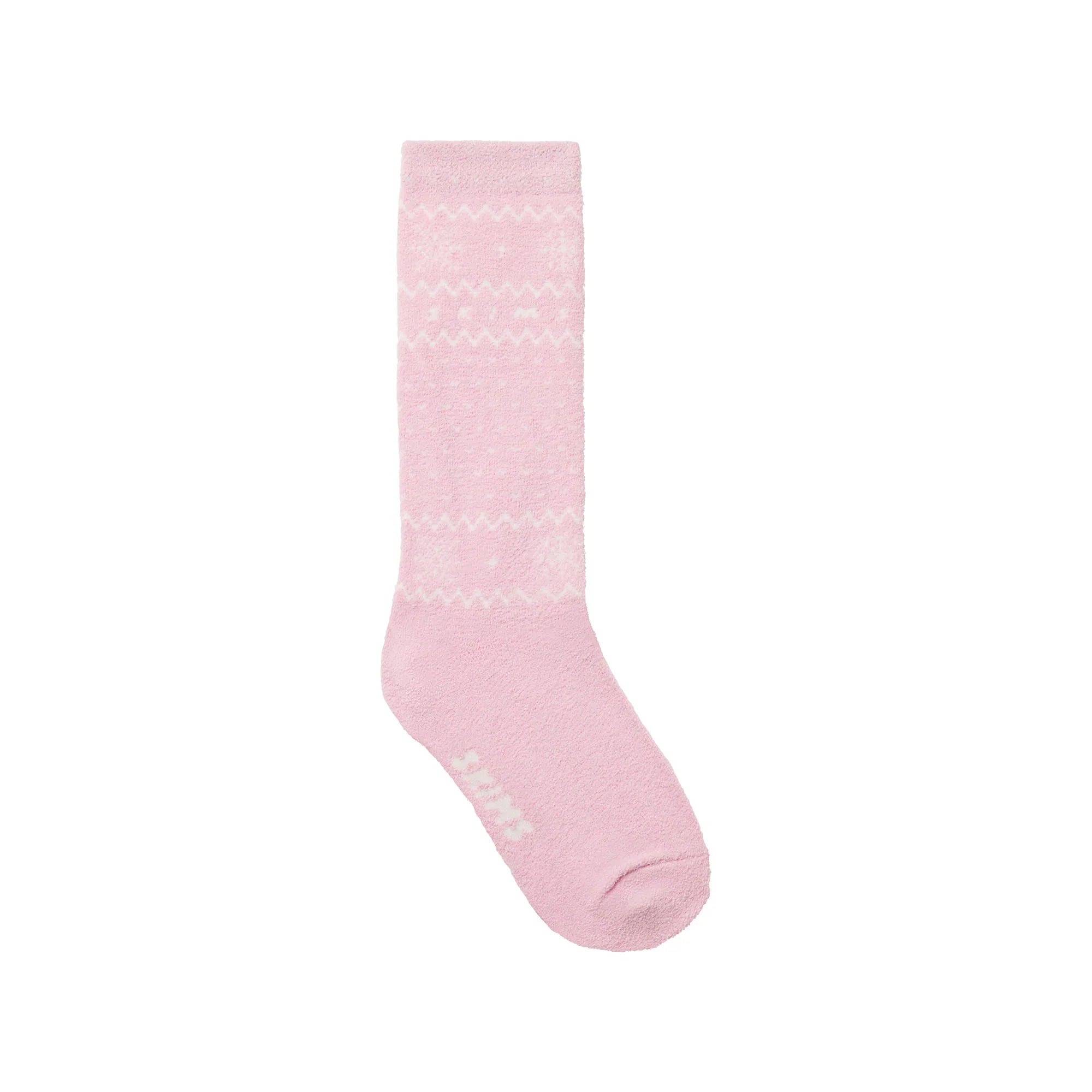 SKIMS COZY LITE SOCK | BABY PINK HEART FAIR ISLE - Sneaker Türkiye