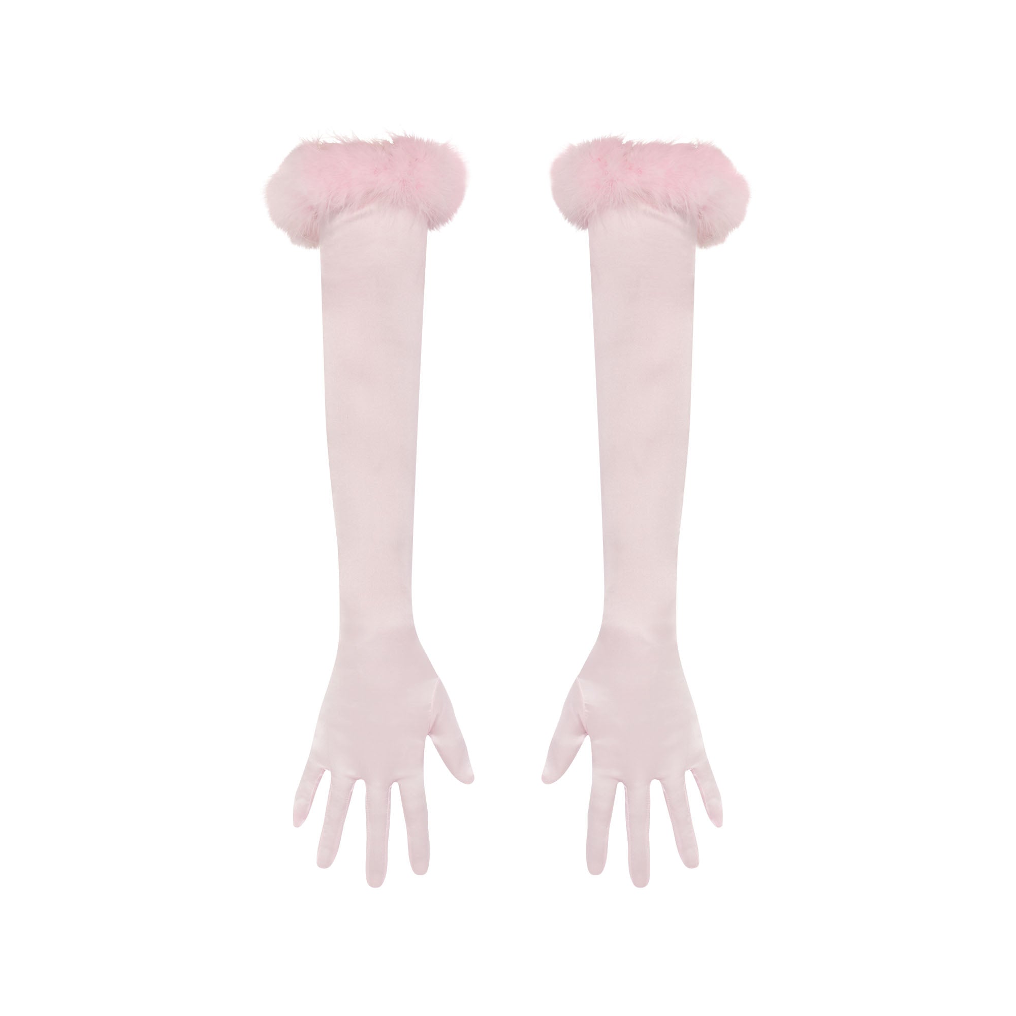 SKIMS SILK FEATHER TRIM GLOVES | CHERRY BLOSSOM - Sneaker Türkiye