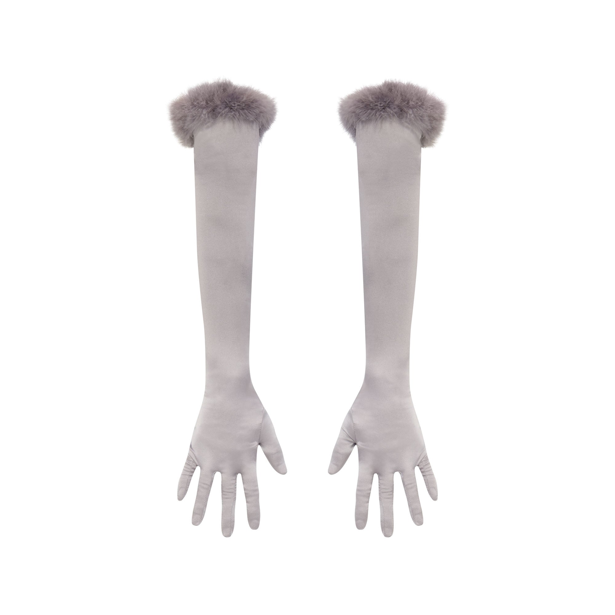SKIMS SILK FEATHER TRIM GLOVES | MIRROR - Sneaker Türkiye