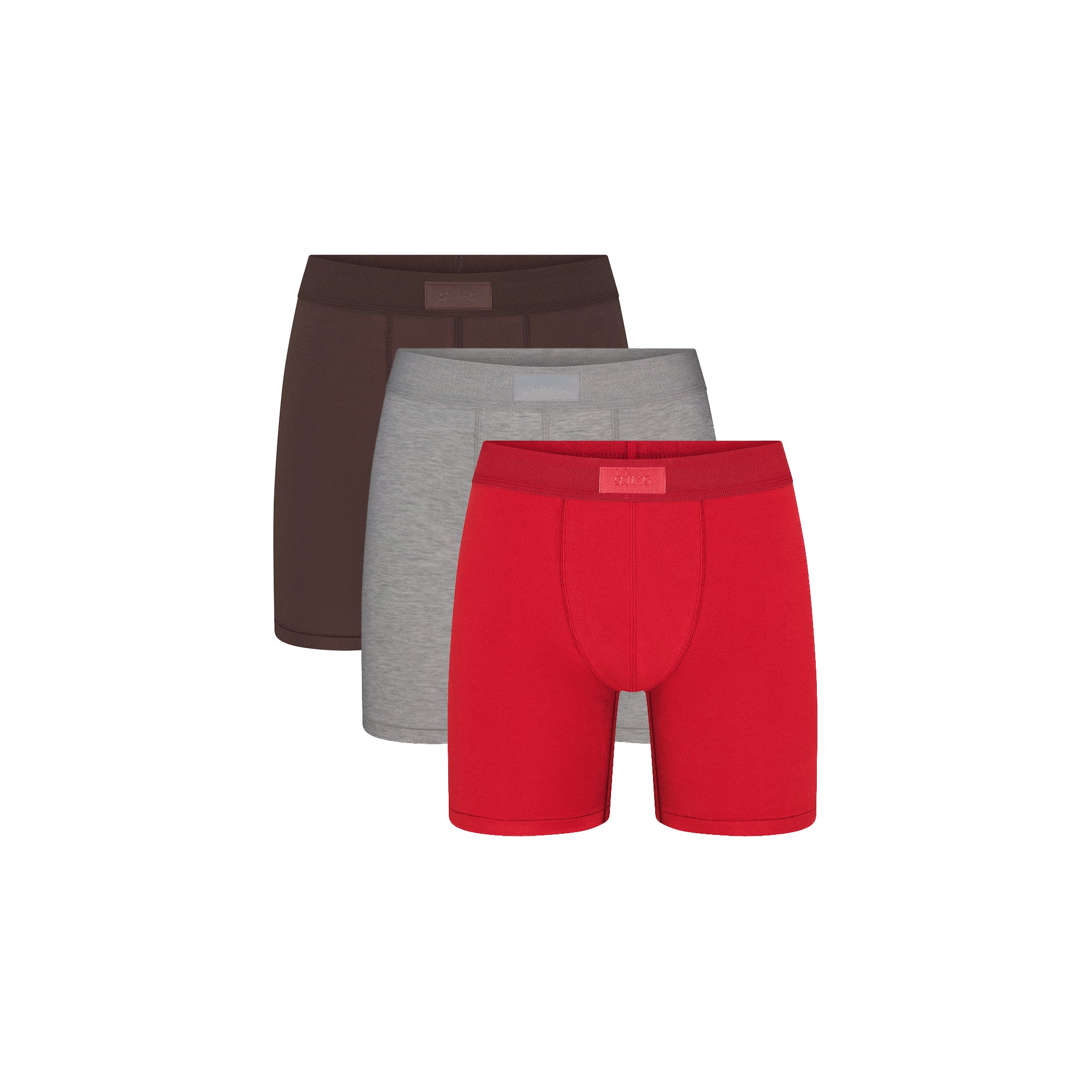 SKIMS COTTON MENS 5″ BOXER BRIEF 3-PACK | RUBY ESPRESSO MULTI - Sneaker Türkiye