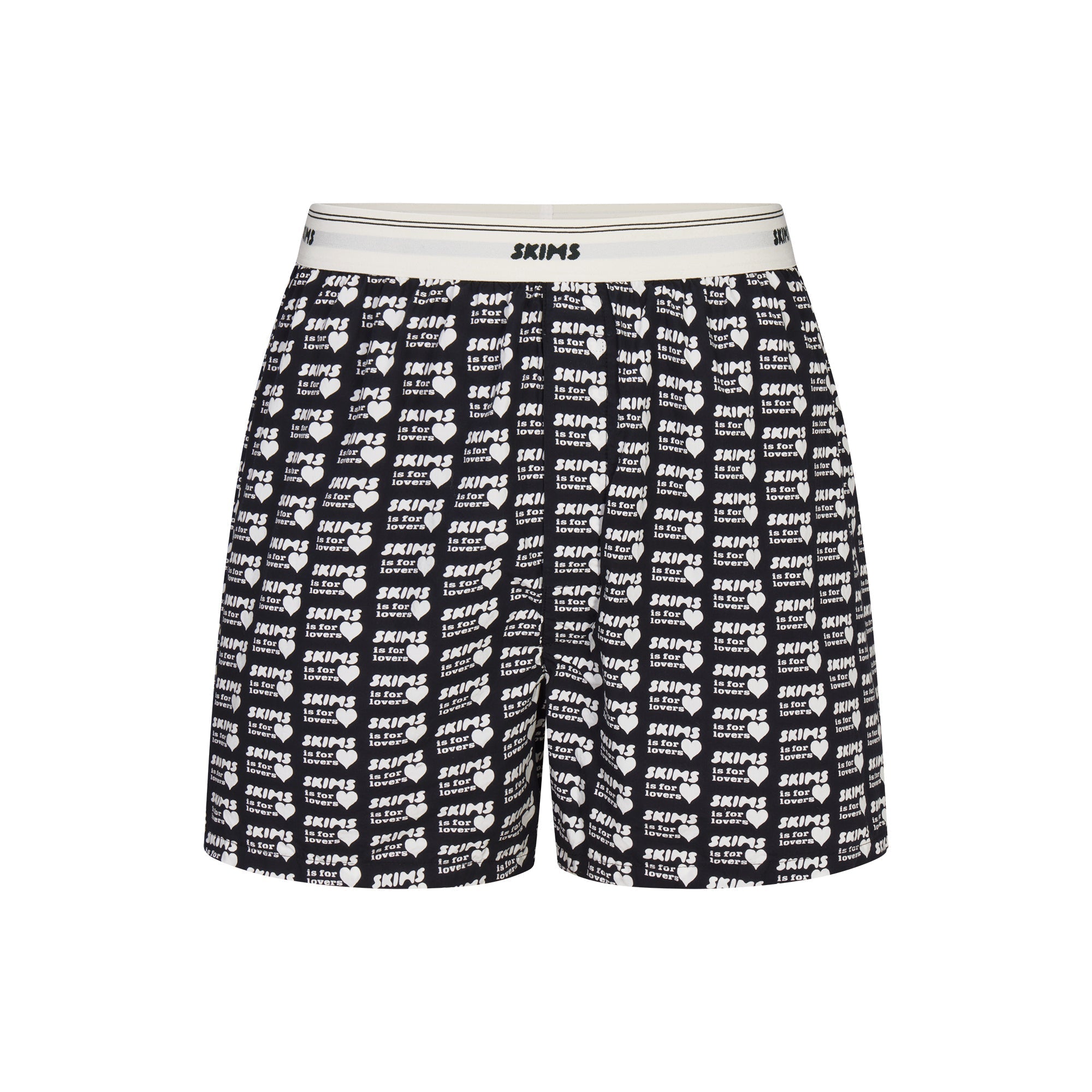 COTTON POPLIN MENS LOGO BAND BOXER | OBSIDIAN SKIMS LOVERS PRINT - Sneaker Türkiye