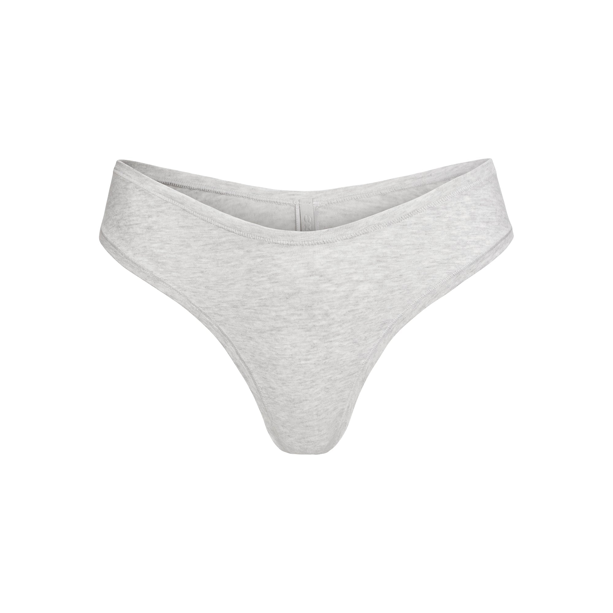 SKIMS COTTON JERSEY DIPPED THONG | LIGHT HEATHER GREY - Sneaker Türkiye