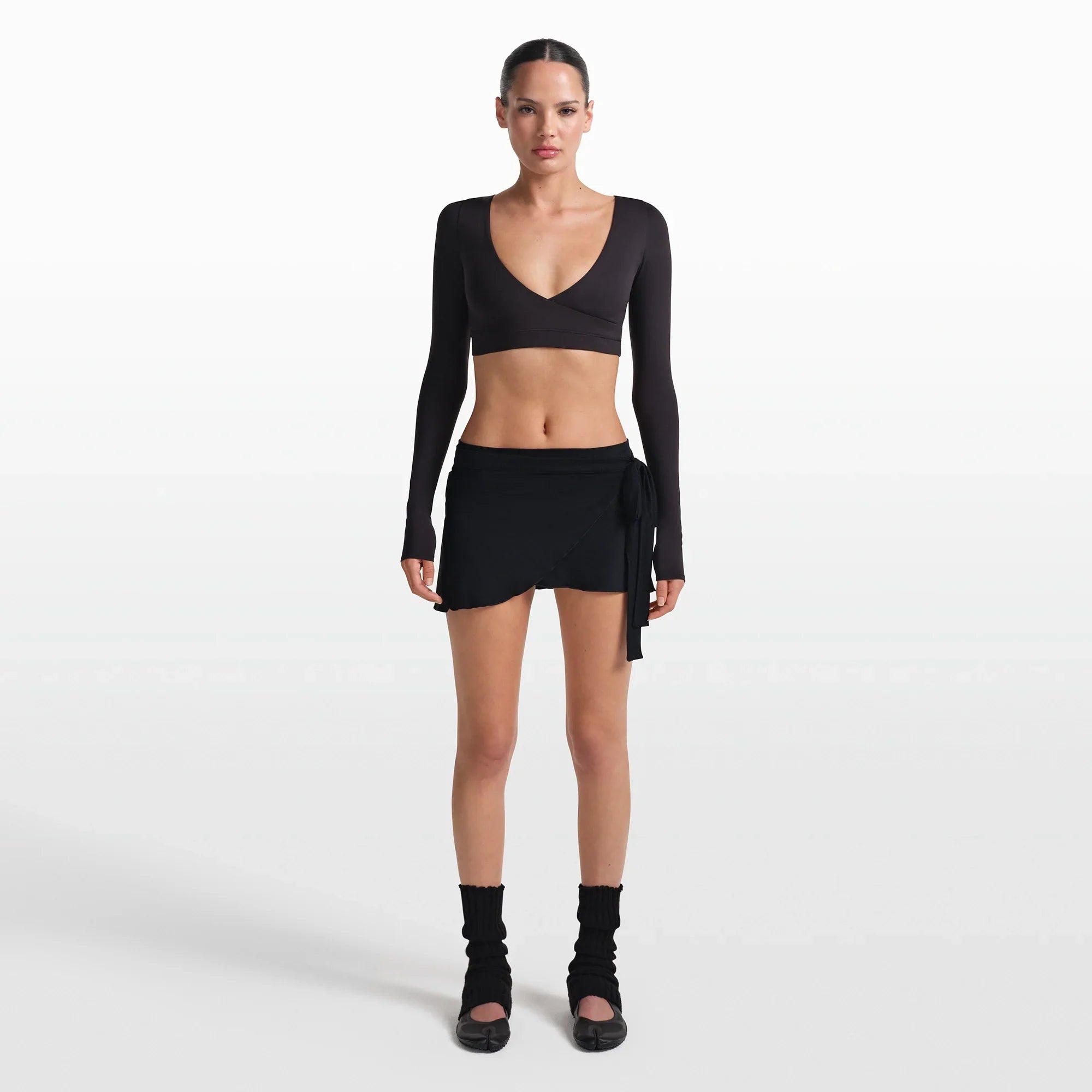 NikeSKIMS STRETCH KNIT WRAP SKIRT | OBSIDIAN - Sneaker Türkiye