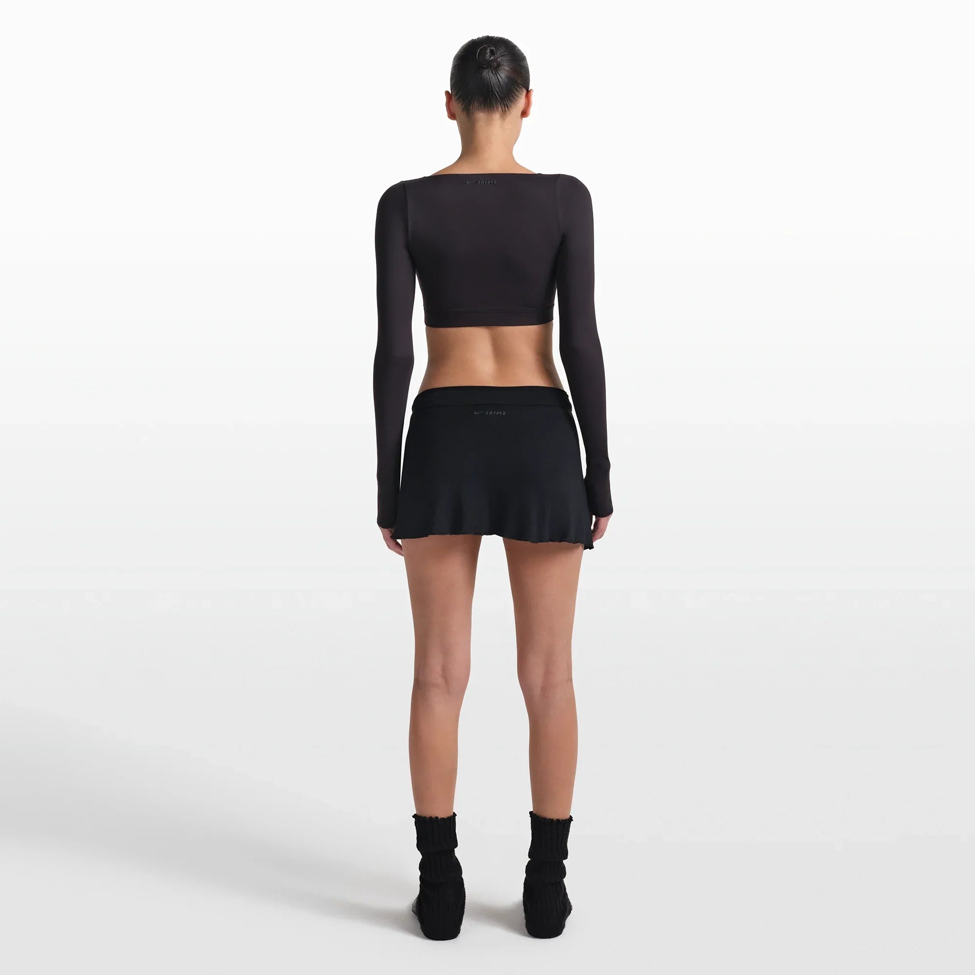 NikeSKIMS STRETCH KNIT WRAP SKIRT | OBSIDIAN - Sneaker Türkiye