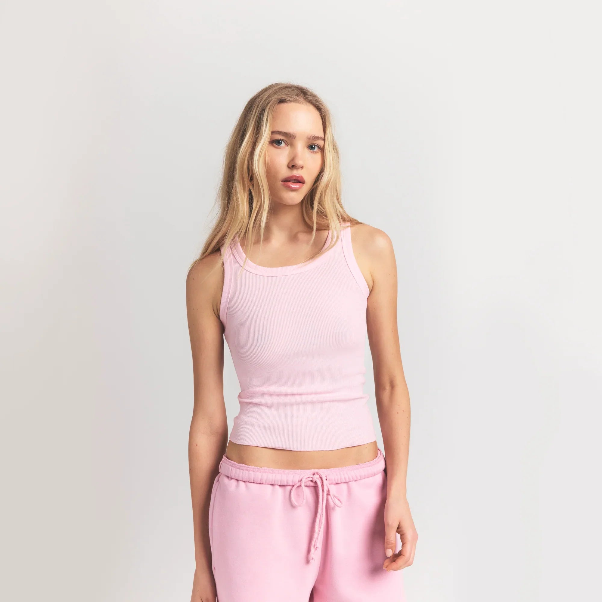 SKIMS COTTON RIB SCOOP NECK TANK | CHERRY BLOSSOM - Sneaker Türkiye