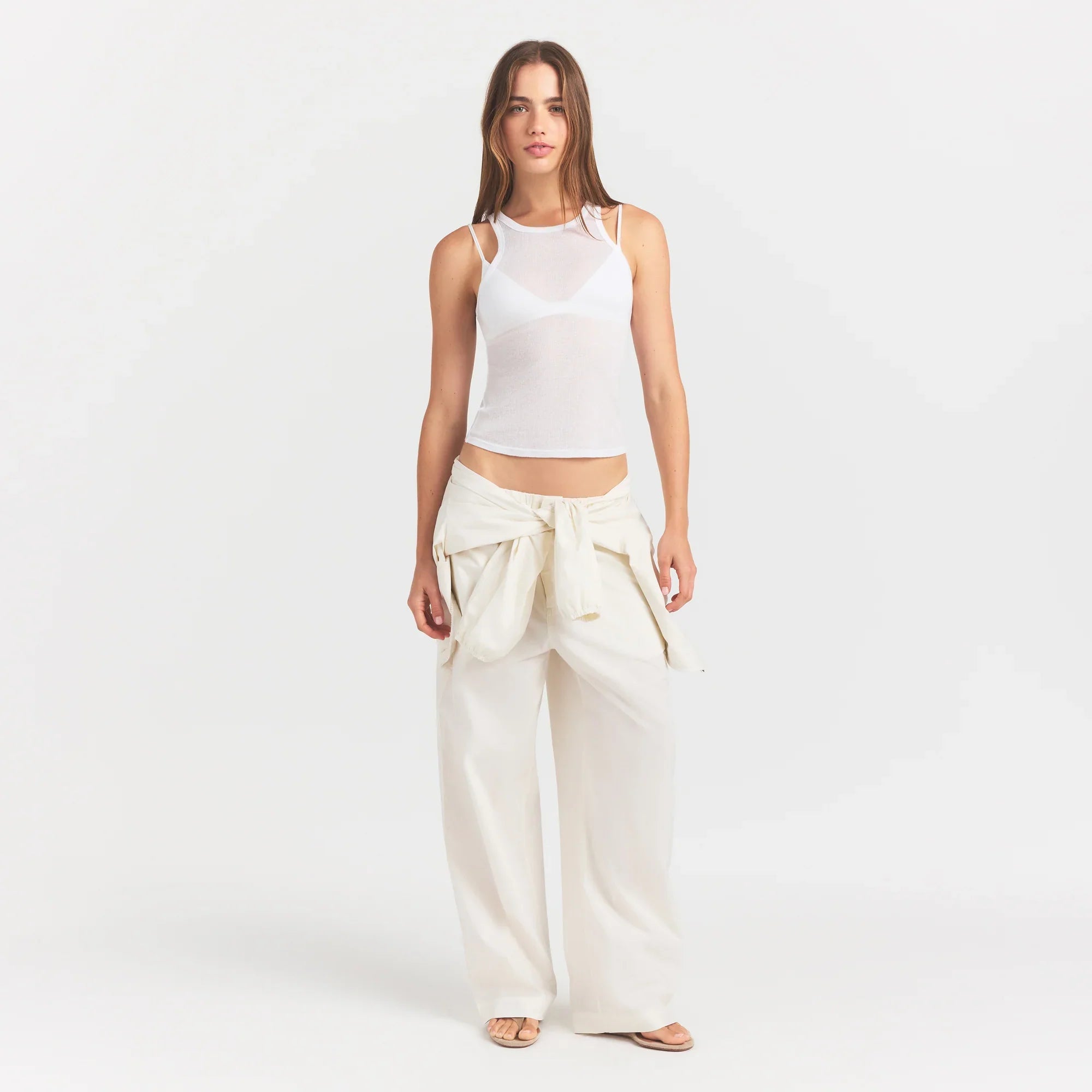 SKIMS SHEER RIB TANK | SNOW - Sneaker Türkiye
