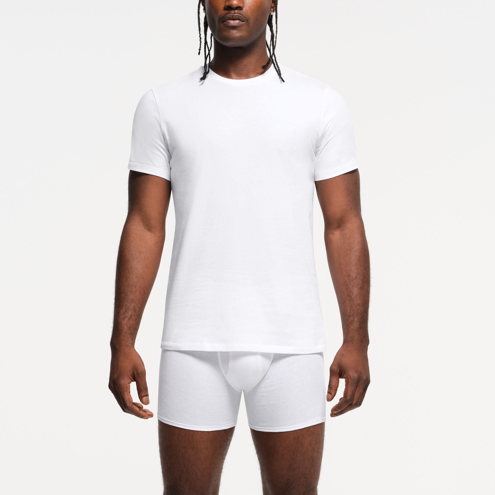 SKIMS BASICS MENS LIGHTWEIGHT T-SHIRT 3-PACK | CHALK - Sneaker Türkiye