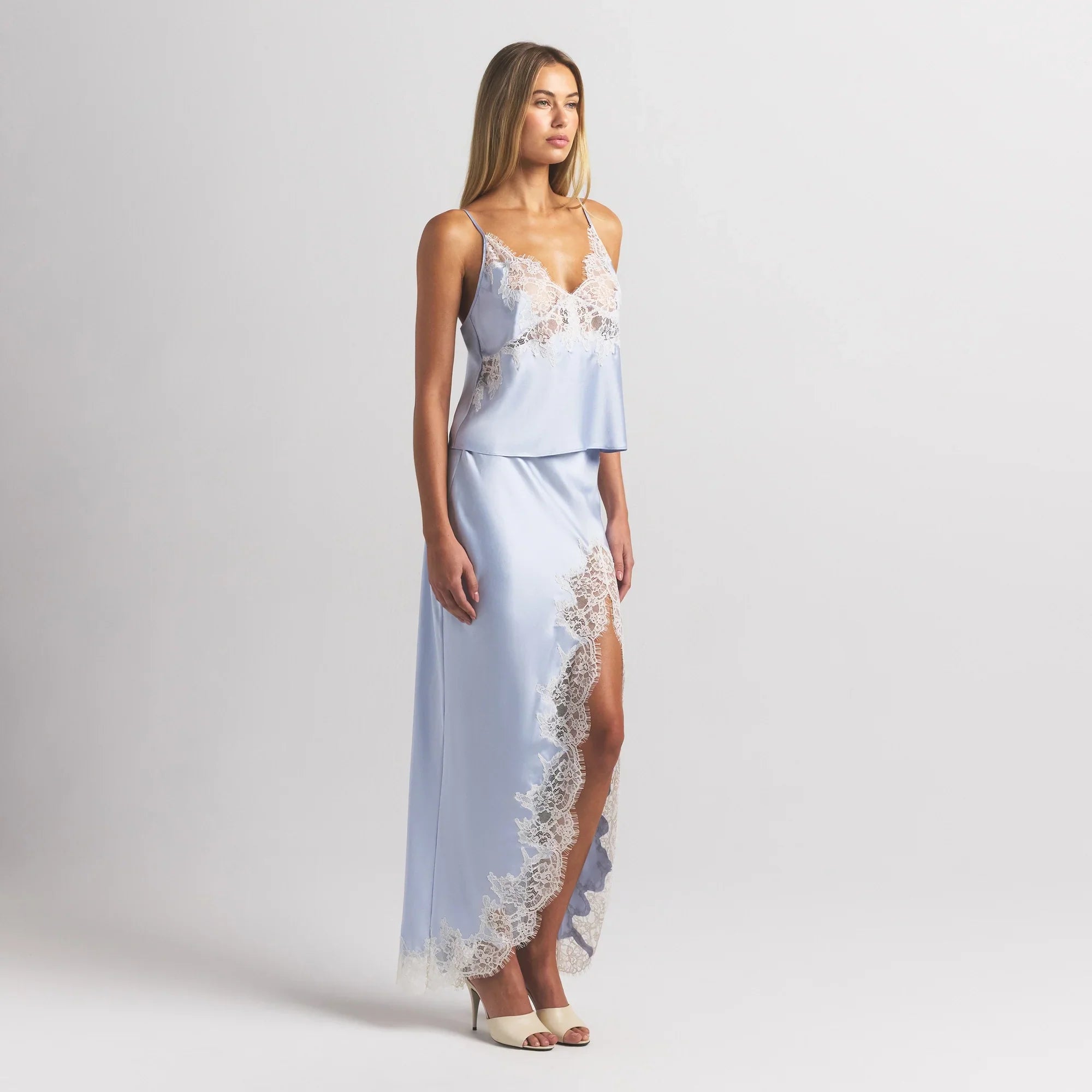 SKIMS SILK LACE CAMI | PERIWINKLE CONTRAST - Sneaker Türkiye