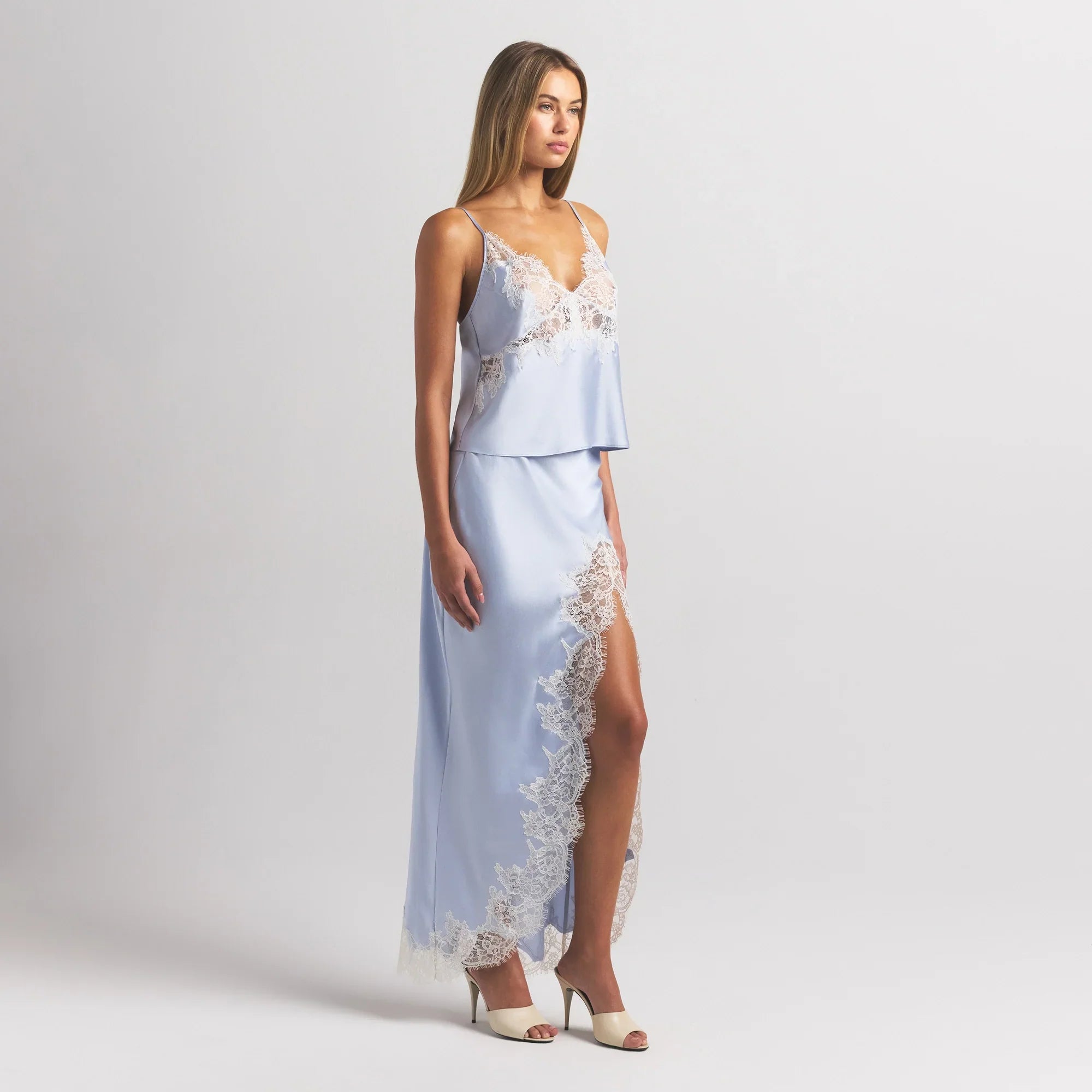 SKIMS SILK LACE CAMI | PERIWINKLE CONTRAST - Sneaker Türkiye
