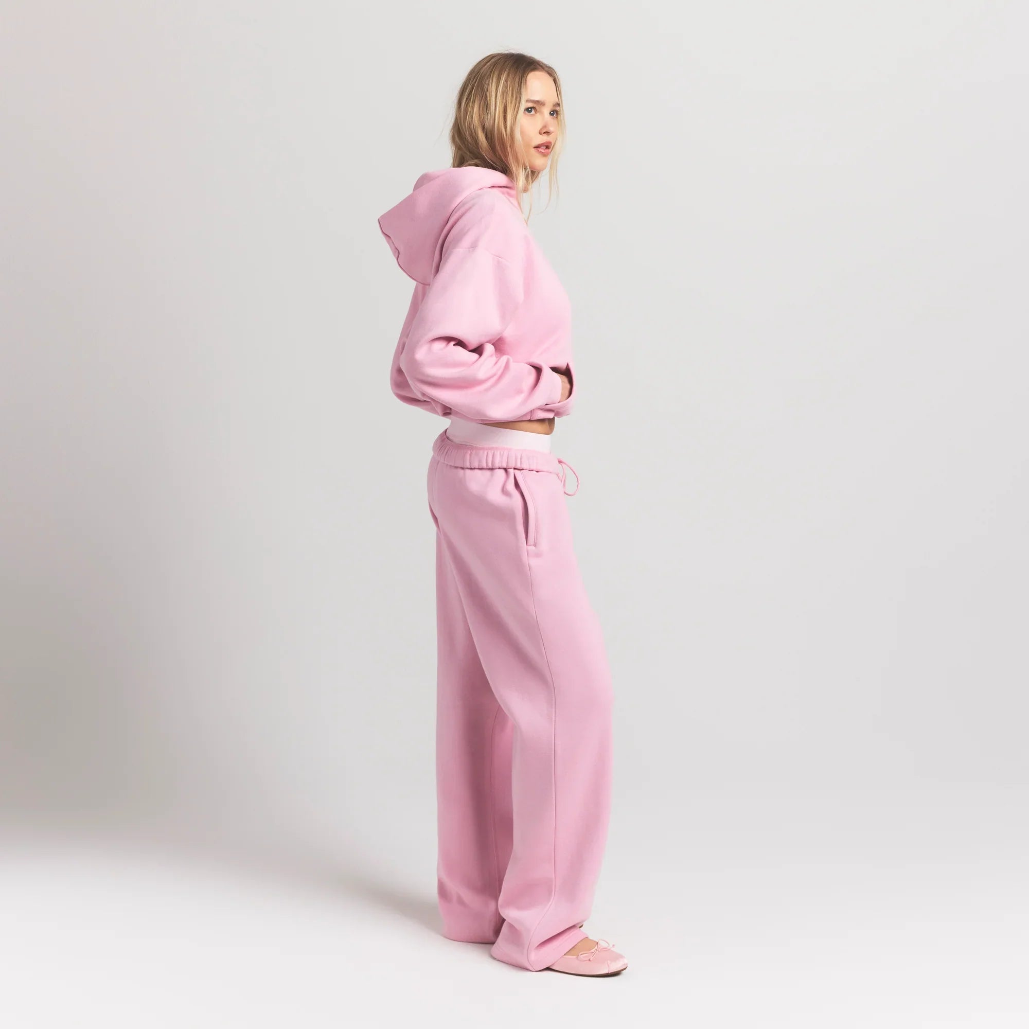 SKIMS COTTON FLEECE CLASSIC STRAIGHT LEG PANT | HALITE - Sneaker Türkiye
