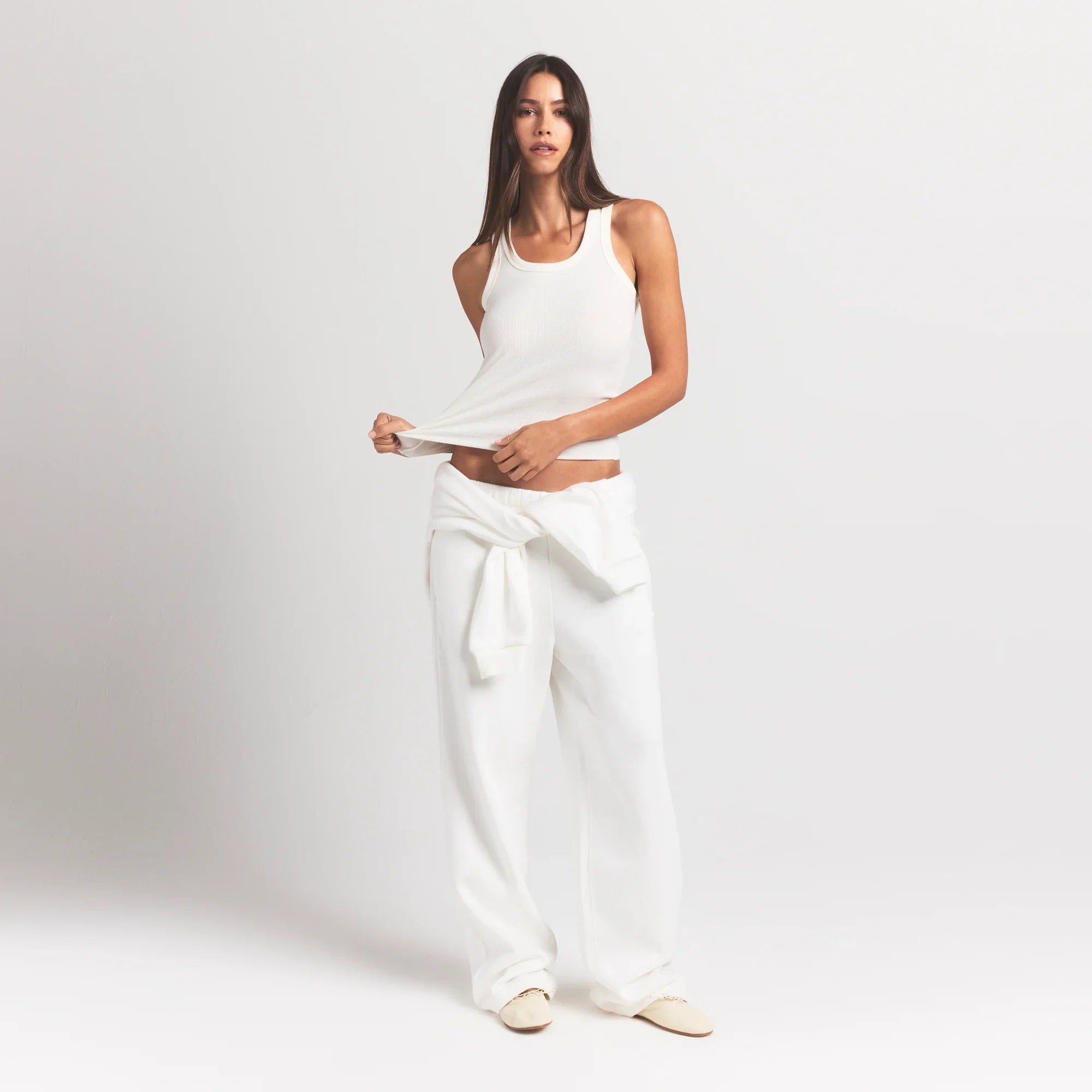 SKIMS COTTON FLEECE CLASSIC STRAIGHT LEG PANT | MARBLE - Sneaker Türkiye