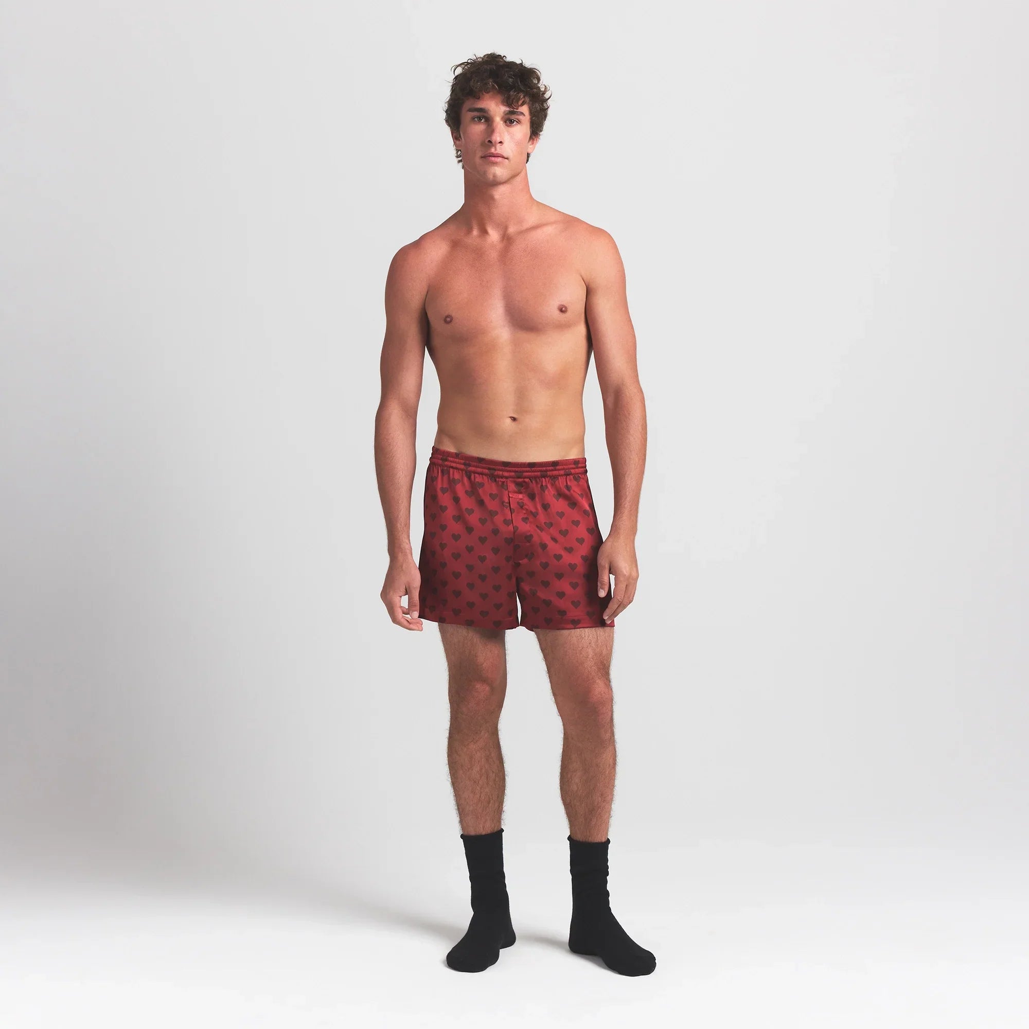 SKIMS SATEEN SLEEP MENS 3″ BOXER SHORT | RED HEART HALFDROP - Sneaker Türkiye